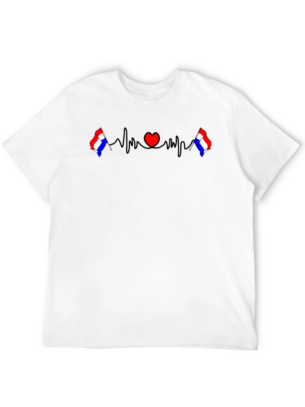 Heartbeat Flag Graphic Tee - Stylish Mens T-Shirt
