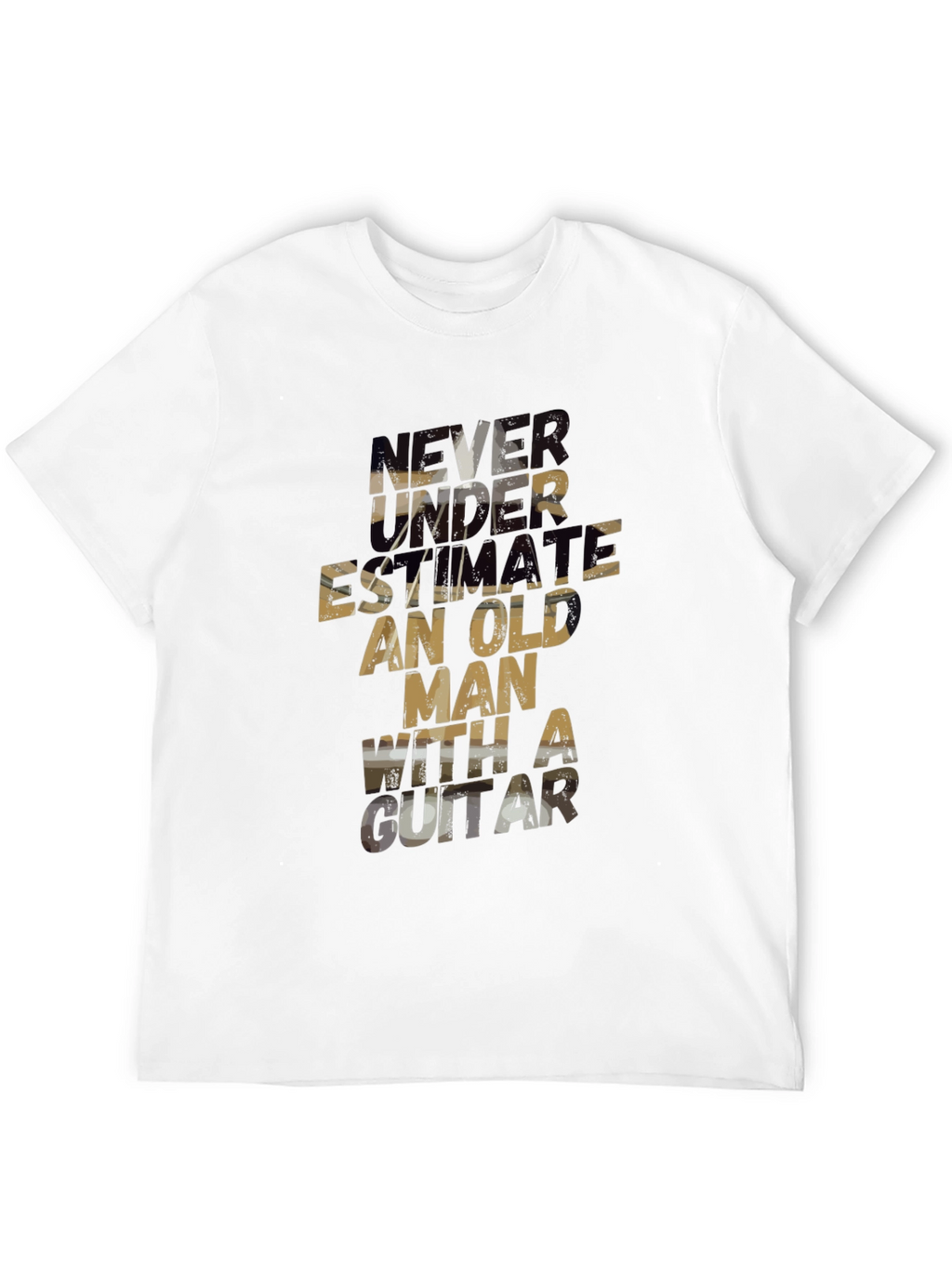 Never Underestimate Old Man Guitar T-Shirt