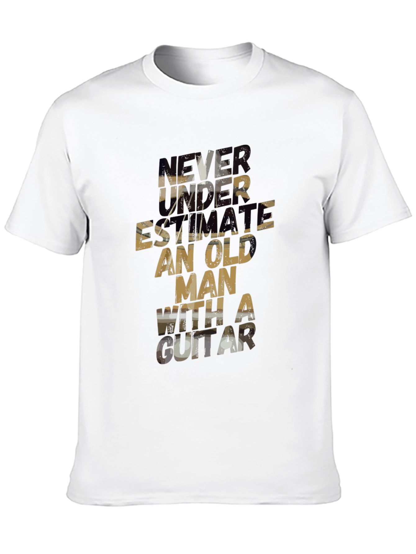 Never Underestimate Old Man Guitar T-Shirt