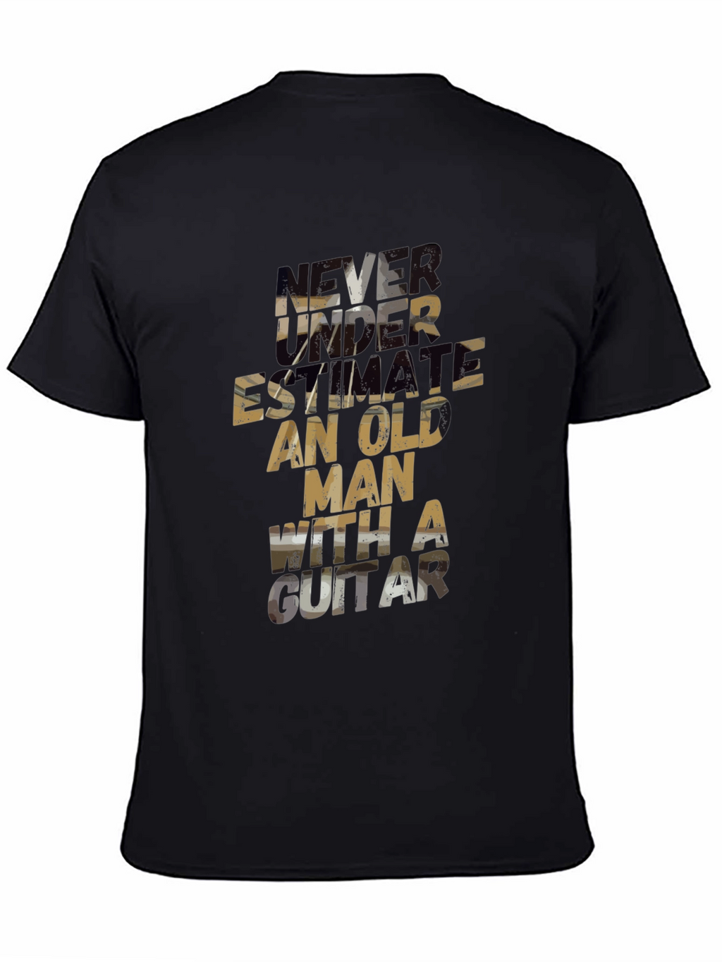 Never Underestimate Old Man Guitar T-Shirt