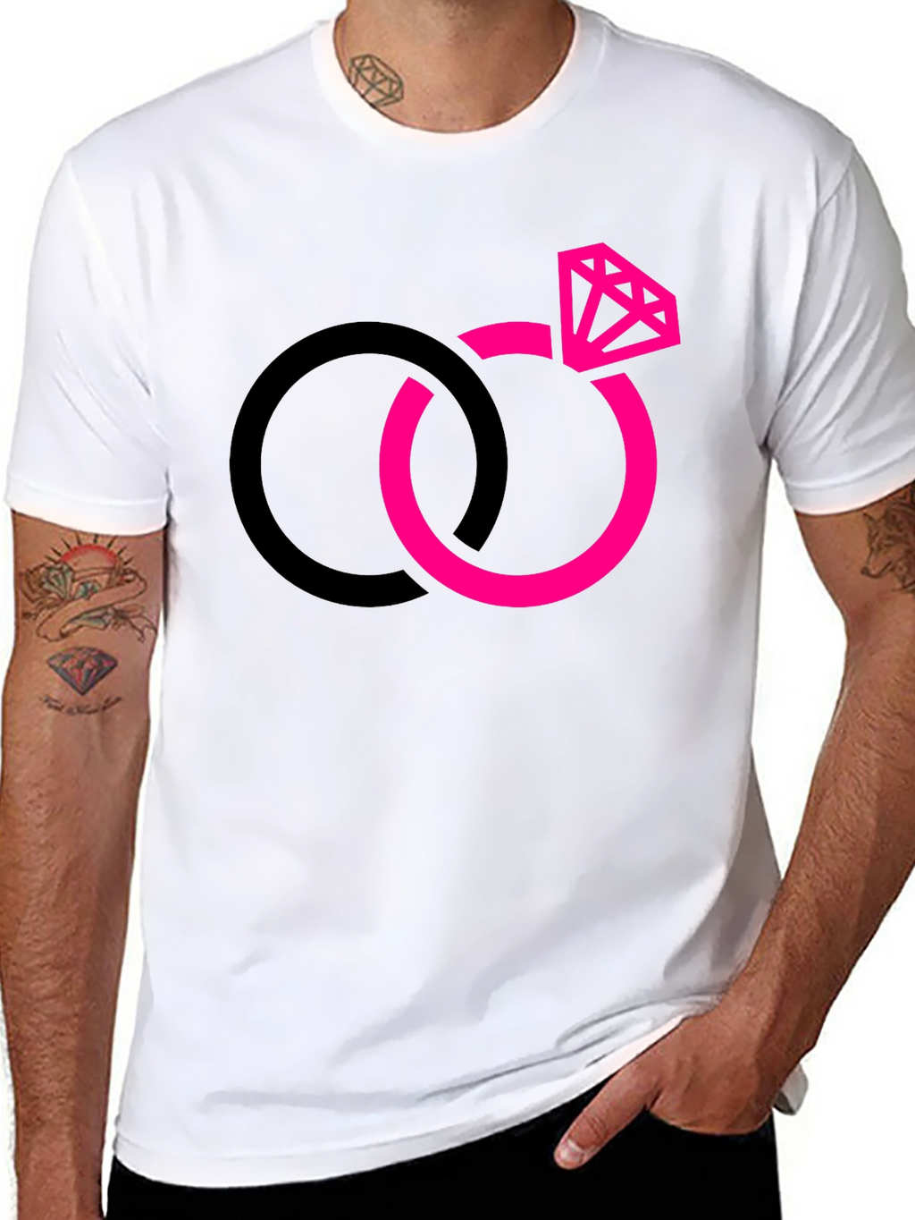 Interlocked Rings Graphic Tee - Black