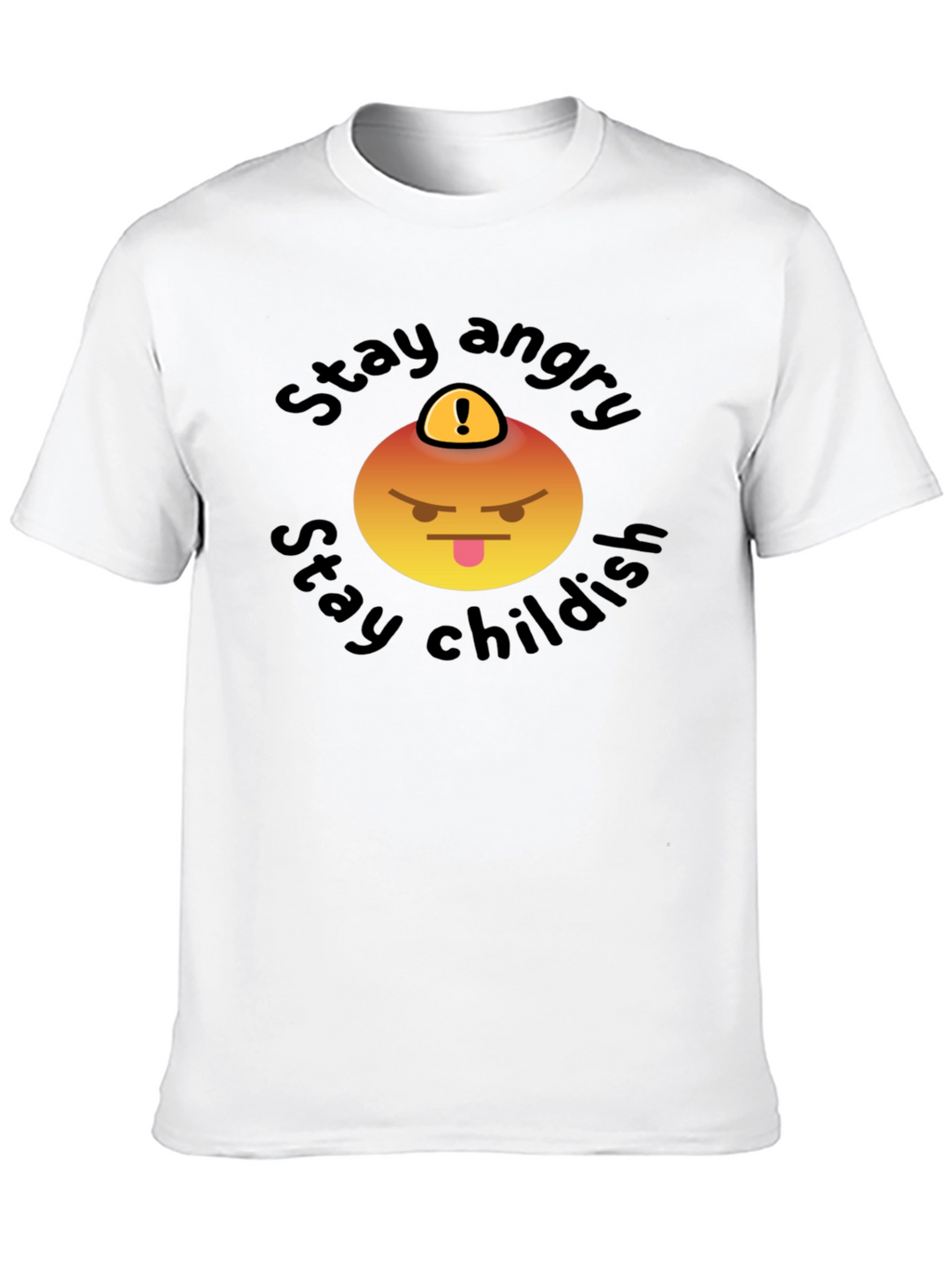 Stay Angry Childish T-Shirt - Fun Emoji Design