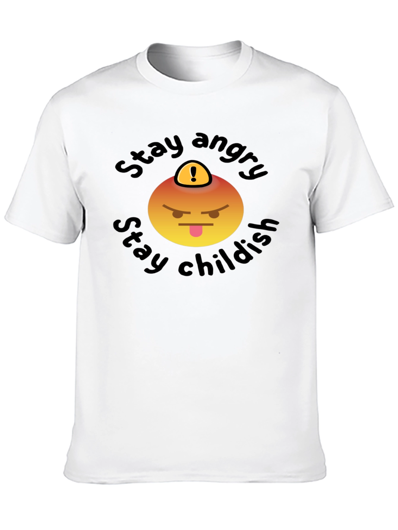 Stay Angry Childish T-Shirt - Fun Emoji Design