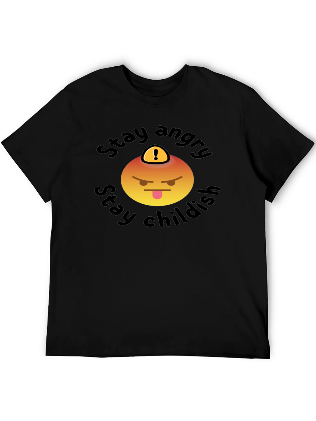 Stay Angry Childish T-Shirt - Fun Emoji Design
