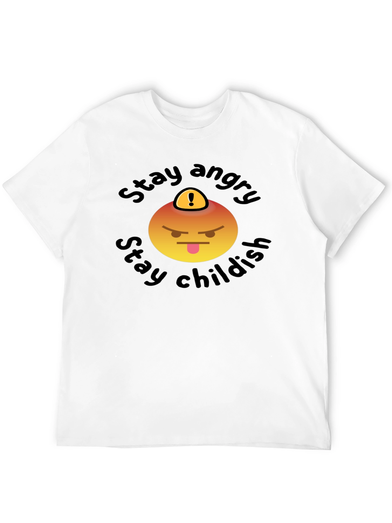 Stay Angry Childish T-Shirt - Fun Emoji Design