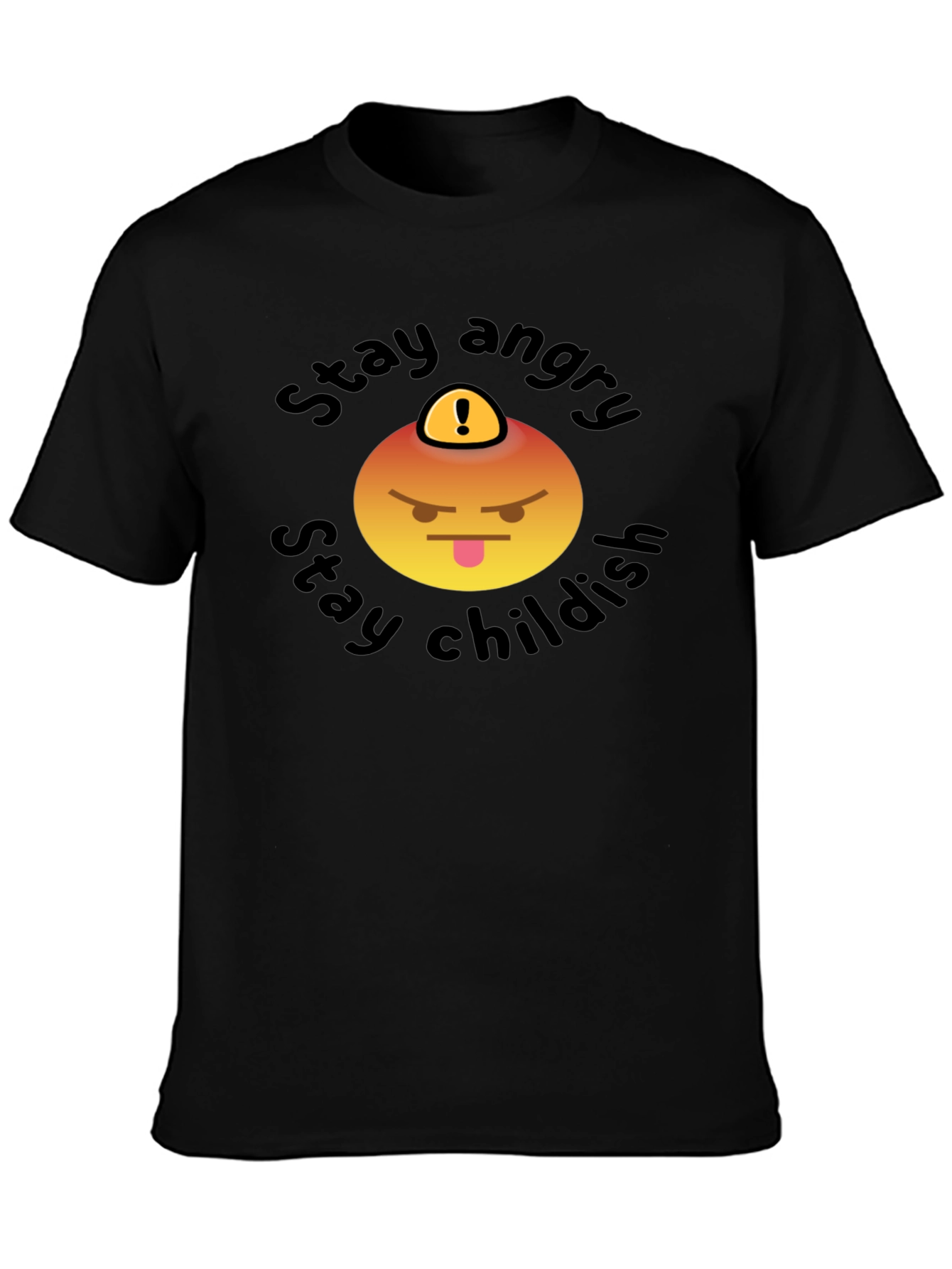 Stay Angry Childish T-Shirt - Fun Emoji Design