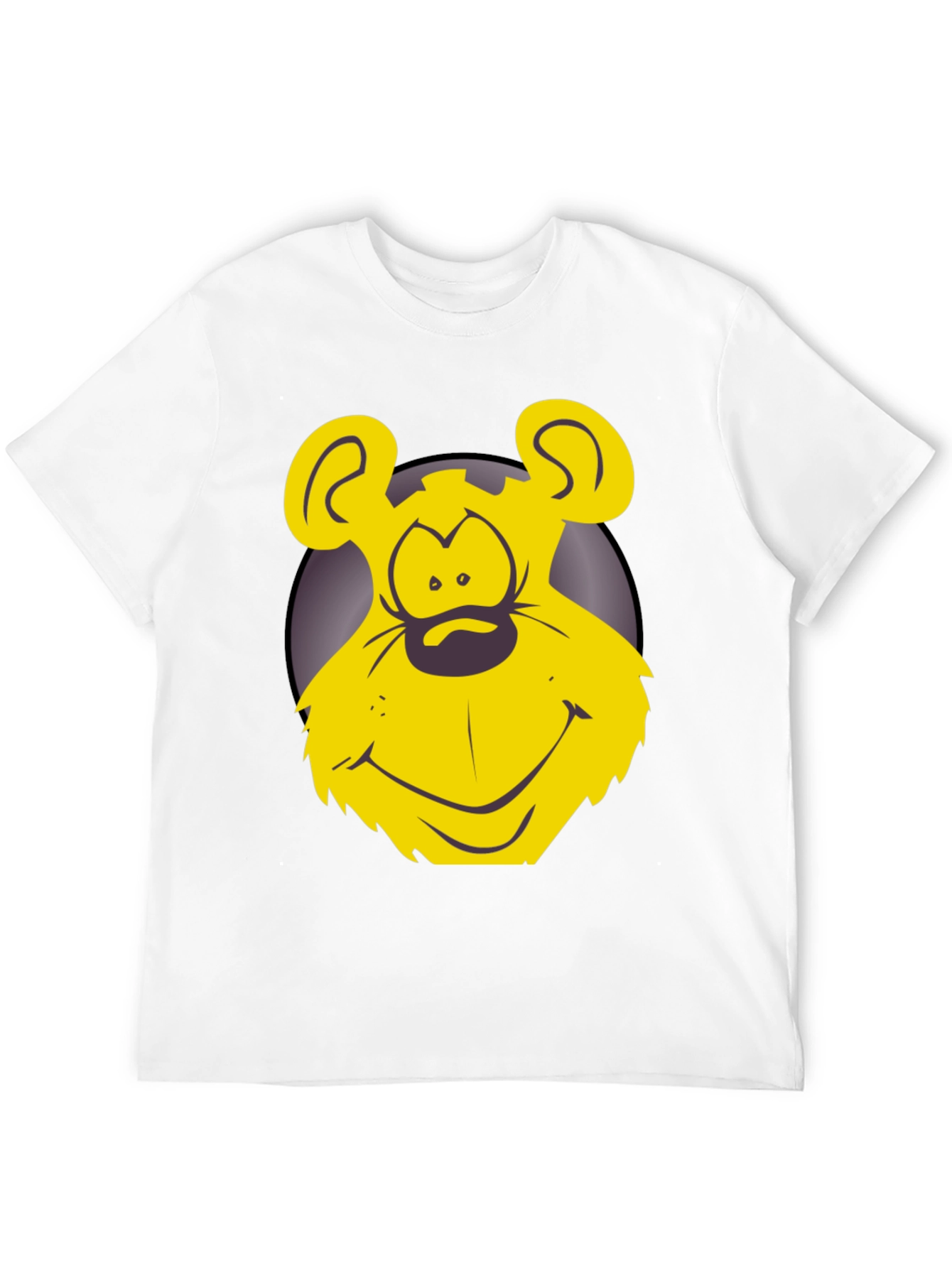 Funny Yellow Cartoon Bear Graphic T-Shirt