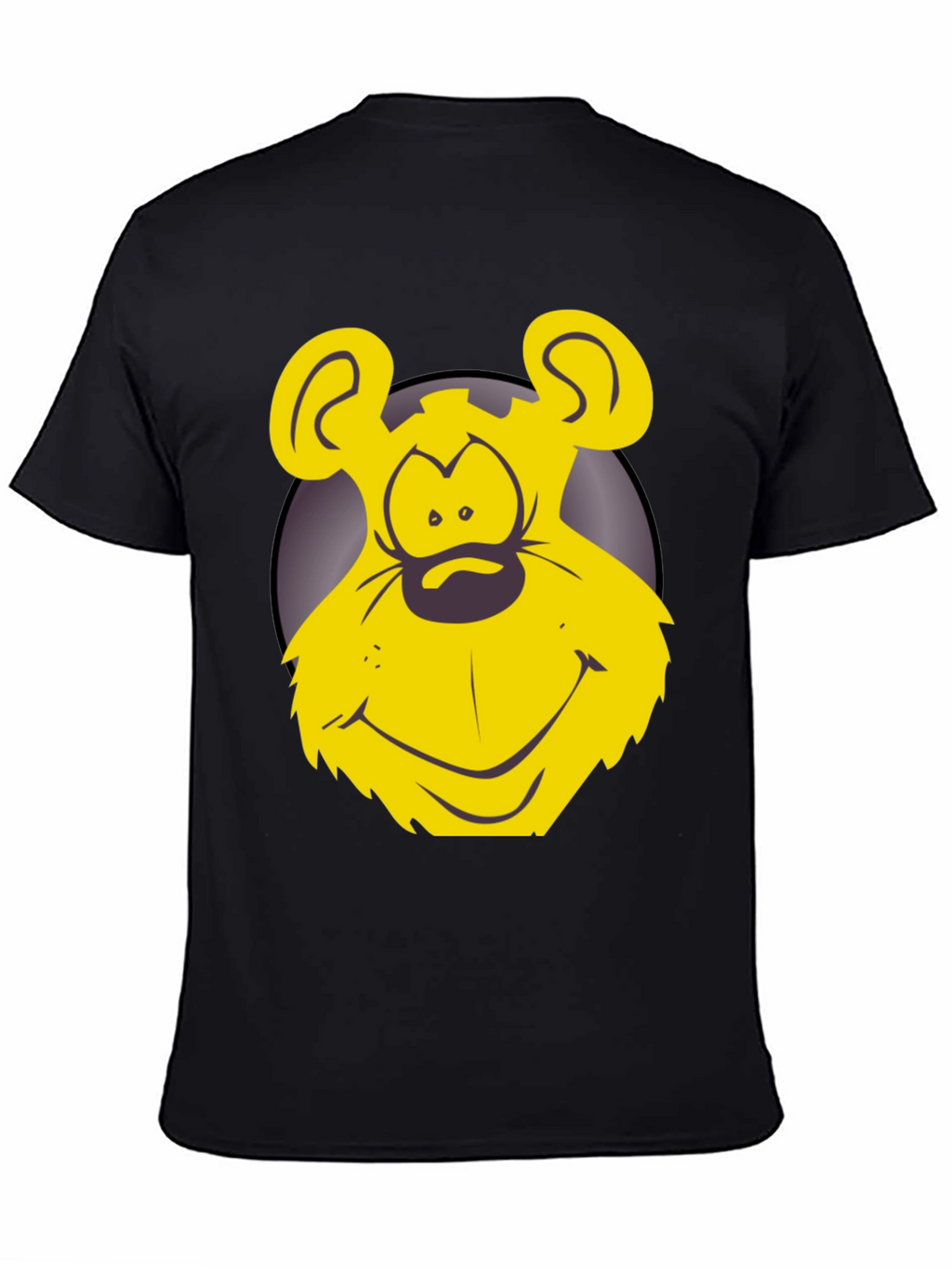 Funny Yellow Cartoon Bear Graphic T-Shirt