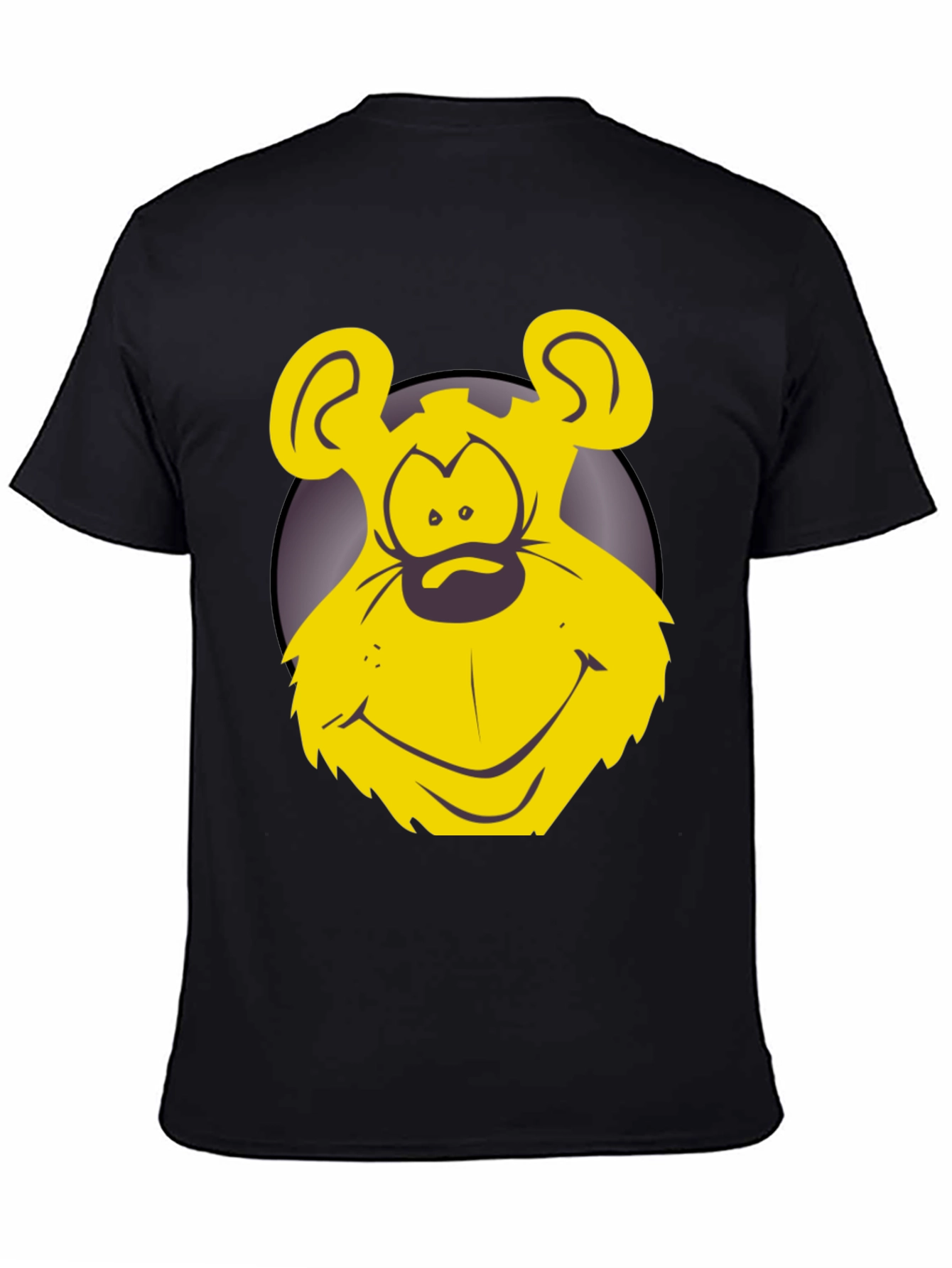 Funny Yellow Cartoon Bear Graphic T-Shirt