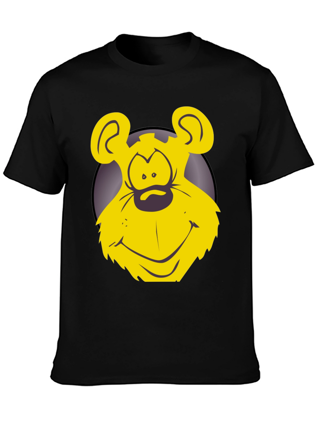 Funny Yellow Cartoon Bear Graphic T-Shirt