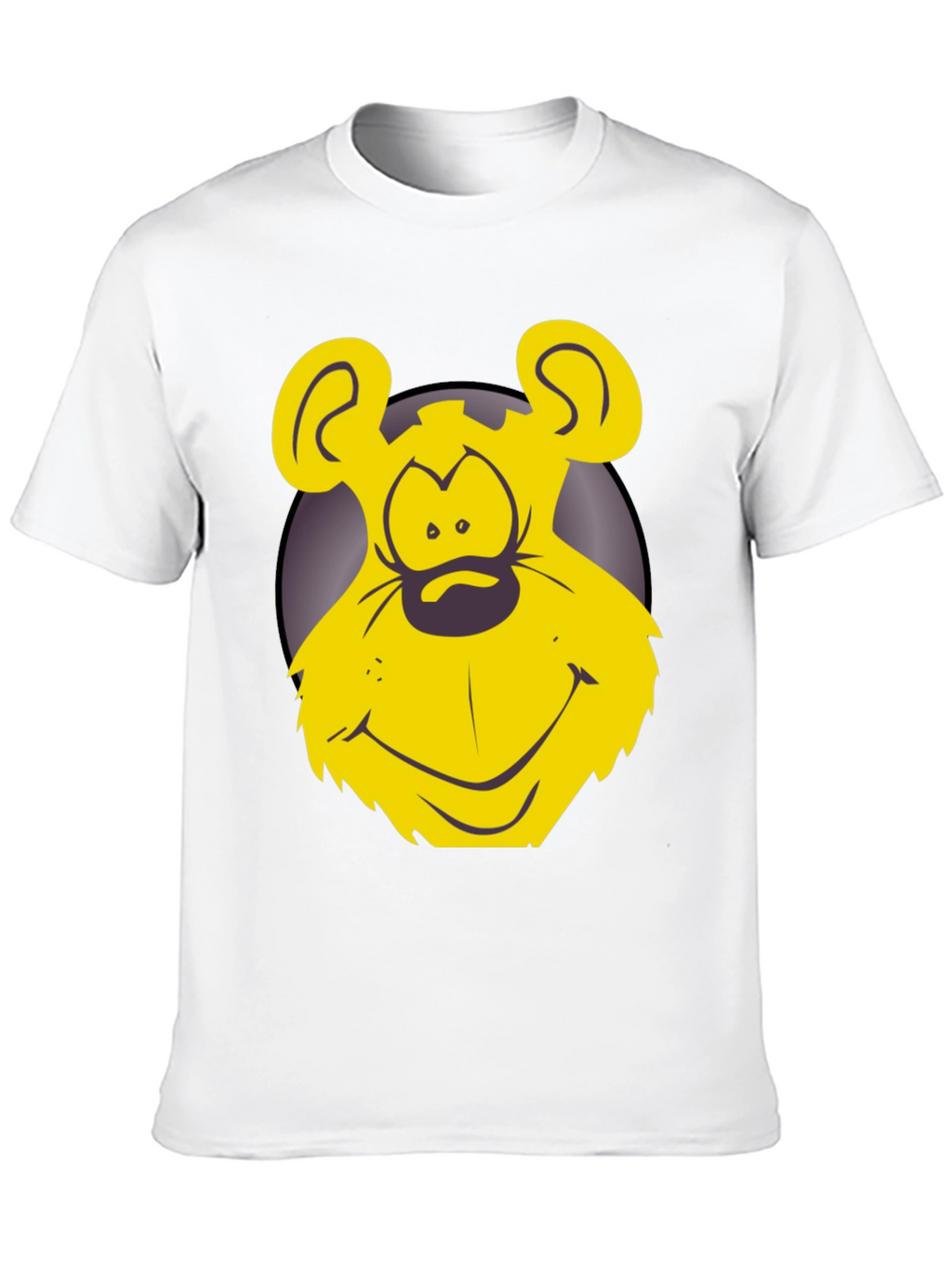Funny Yellow Cartoon Bear Graphic T-Shirt