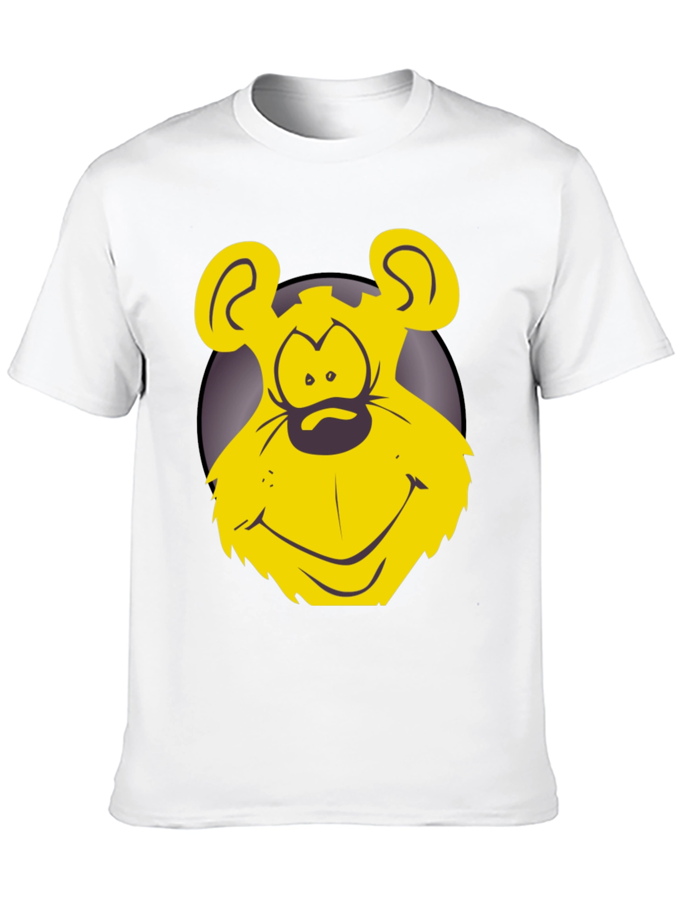 Funny Yellow Cartoon Bear Graphic T-Shirt