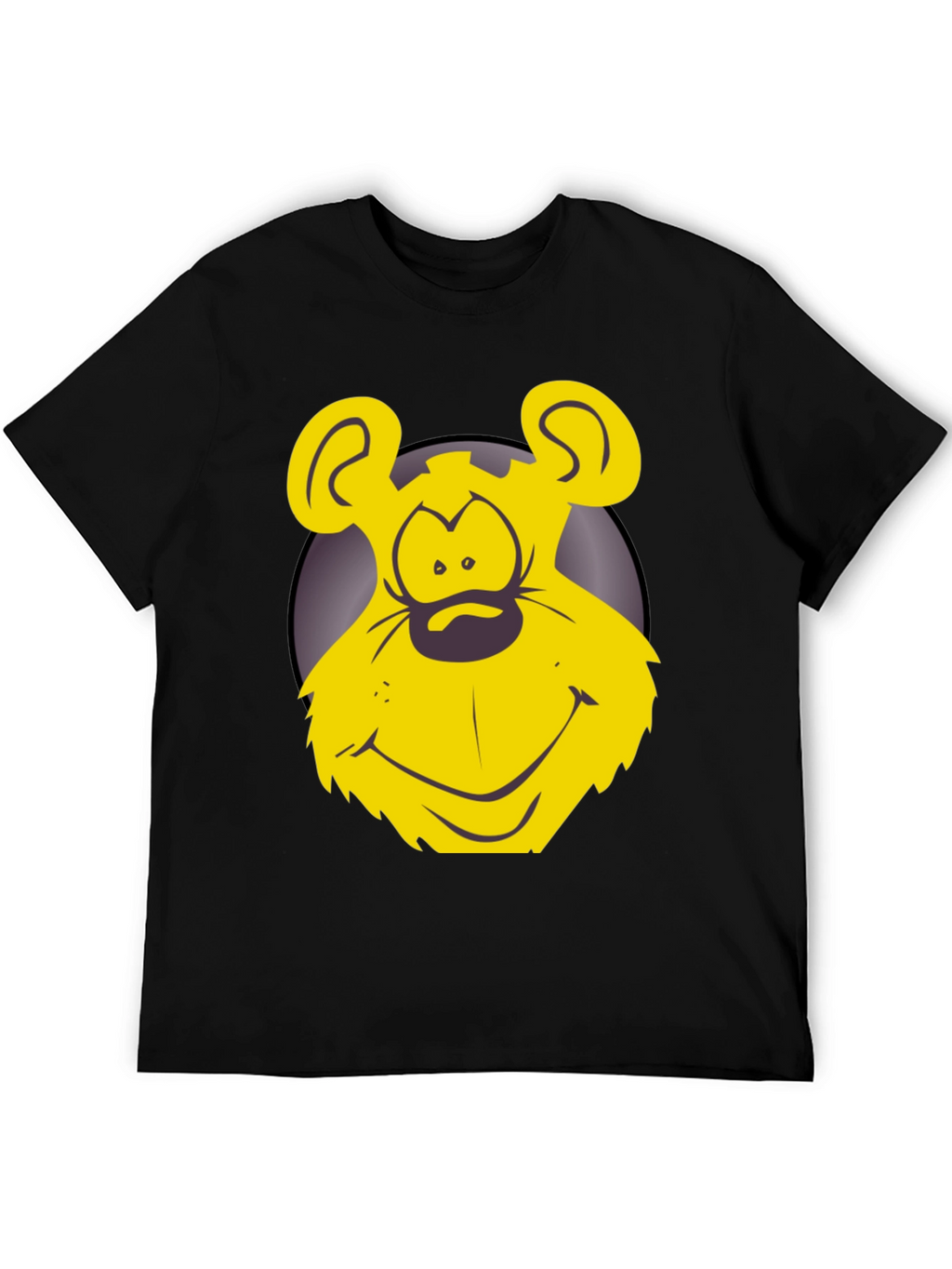 Funny Yellow Cartoon Bear Graphic T-Shirt