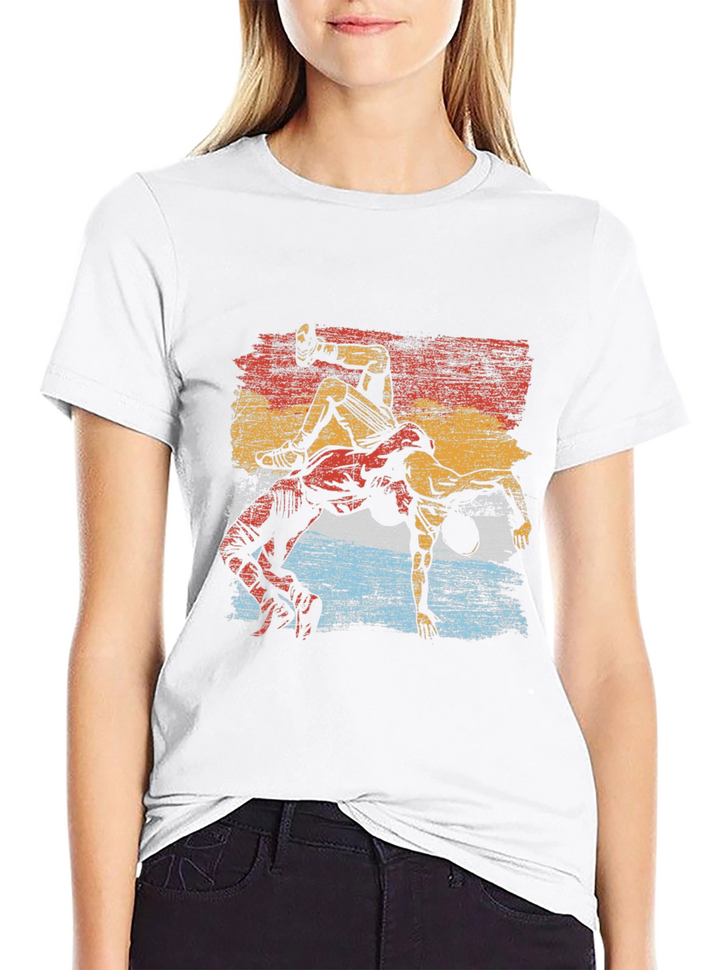 Wrestling Graphic Tee - Retro Style Black T-Shirt