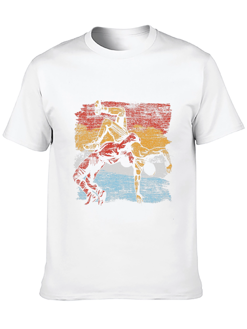Wrestling Graphic Tee - Retro Style Black T-Shirt