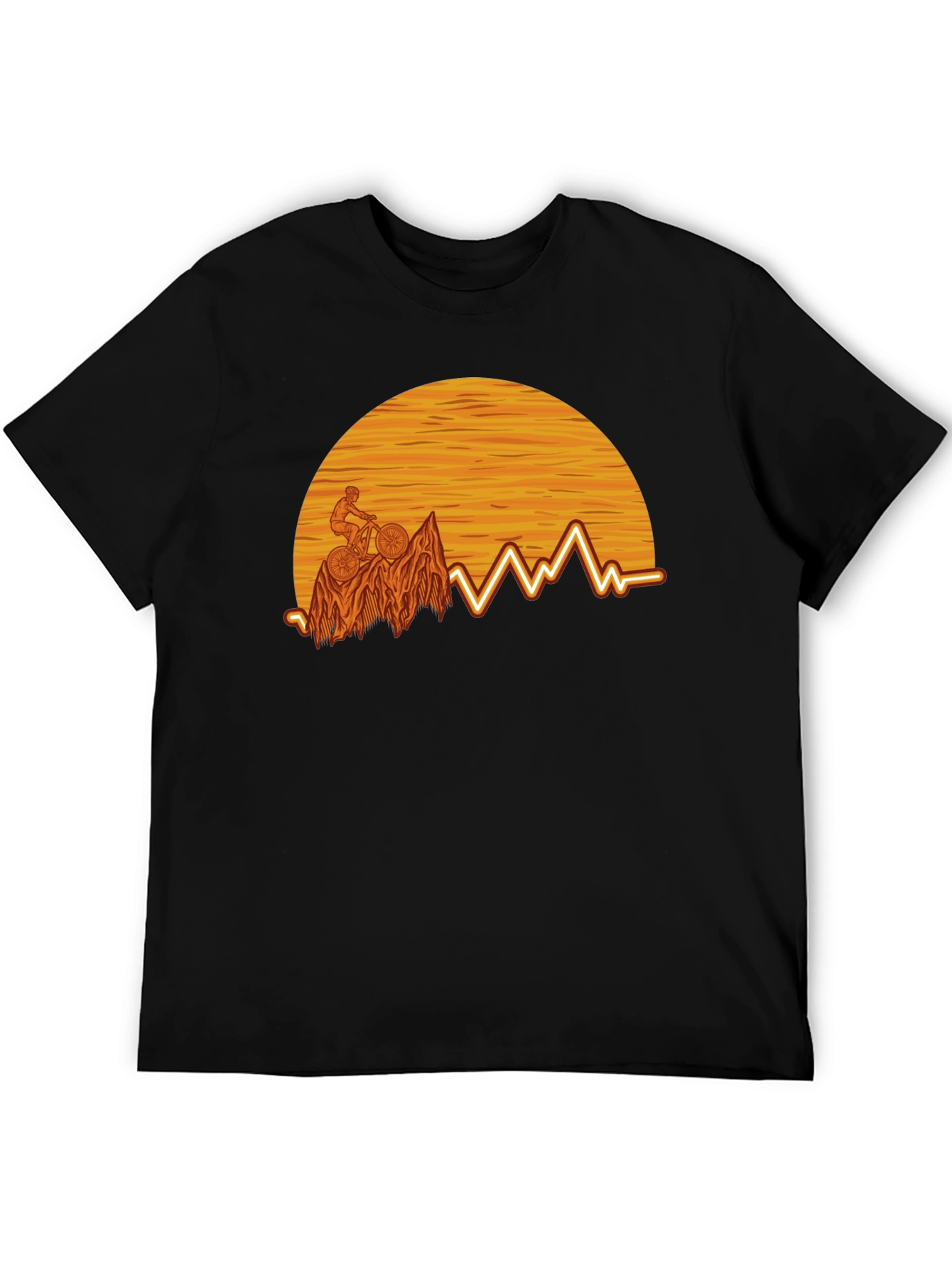 Mountain Bike Sunset Graphic Tee