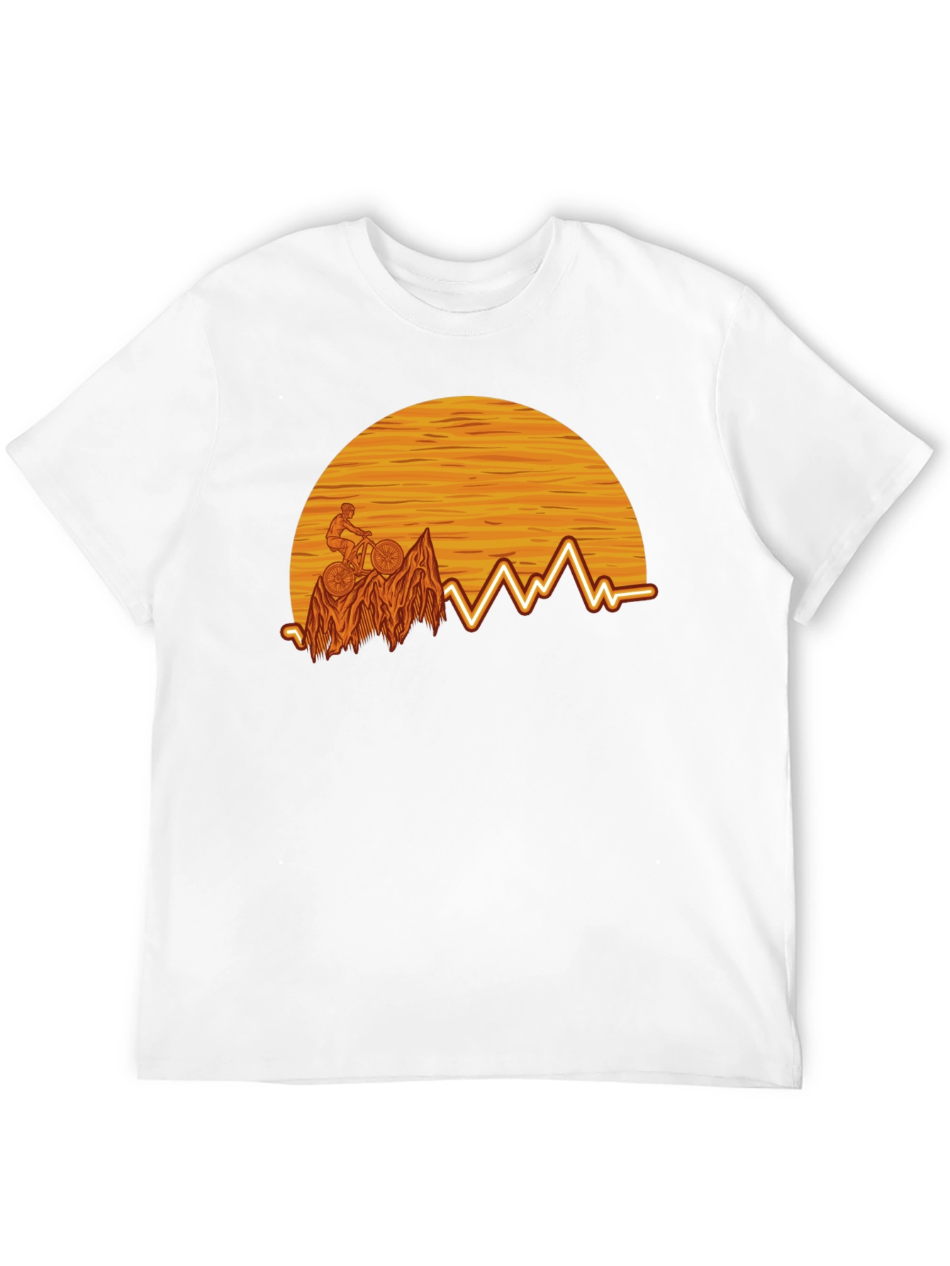 Mountain Bike Sunset Graphic Tee