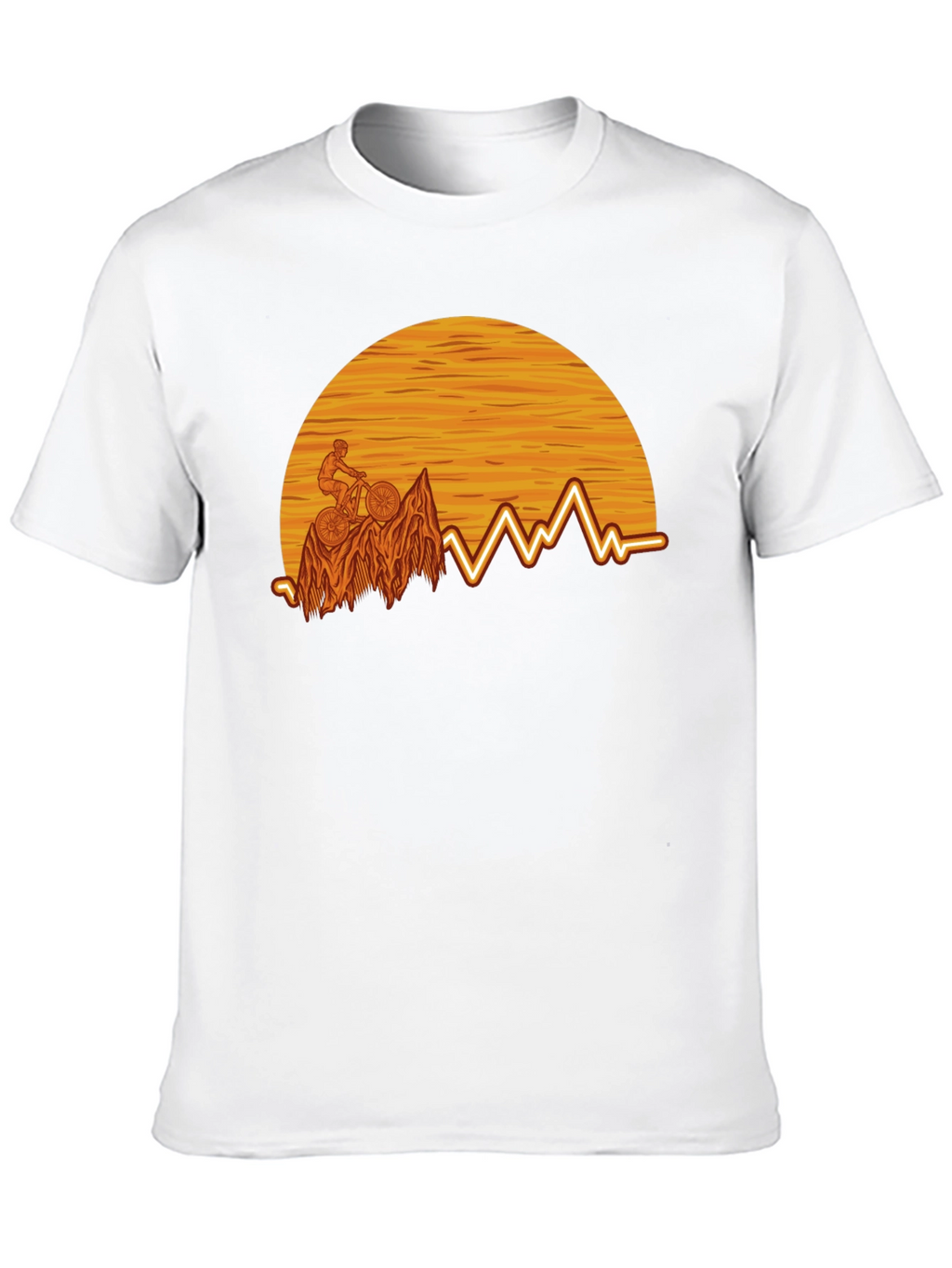Mountain Bike Sunset Graphic Tee