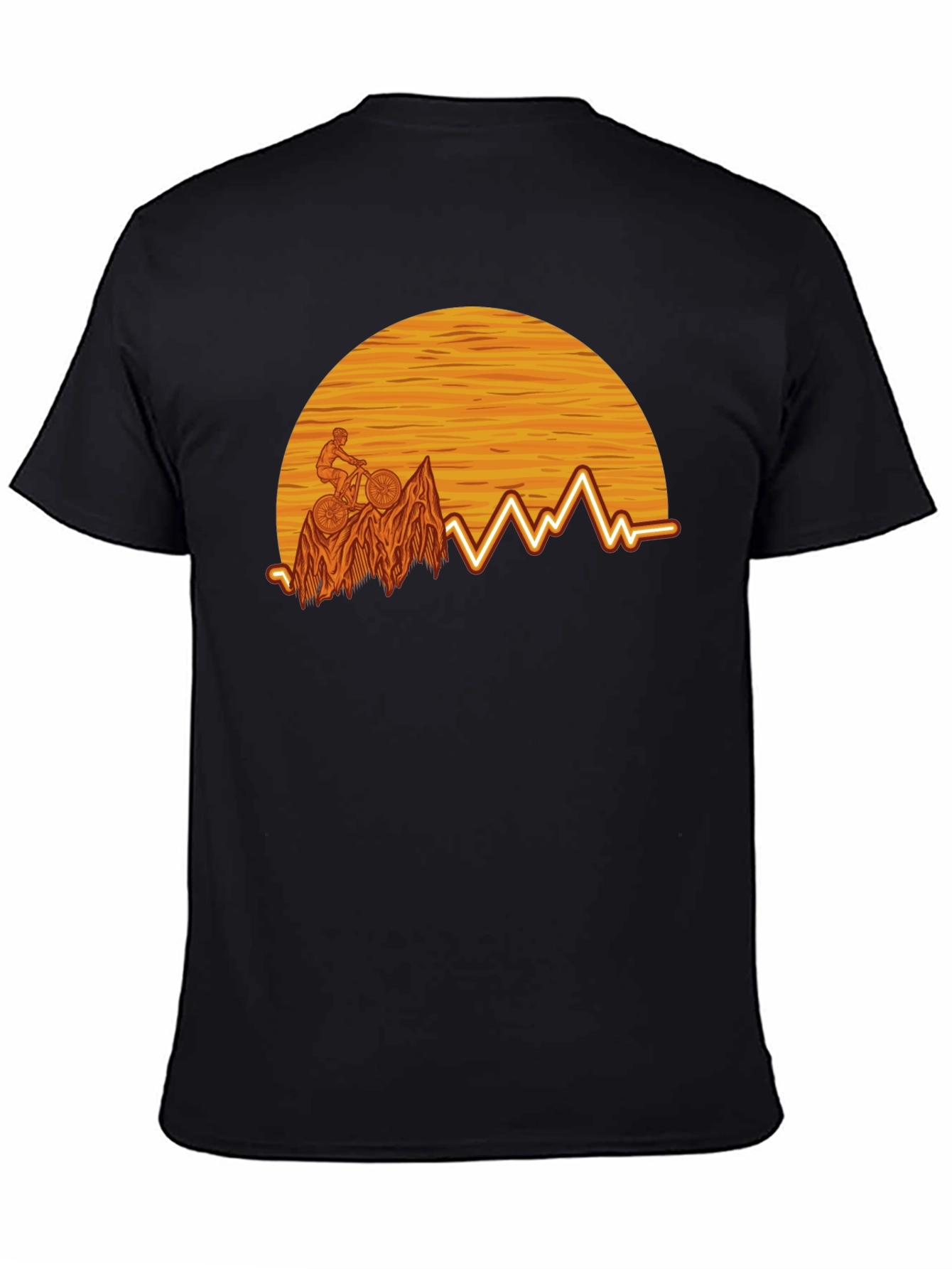 Mountain Bike Sunset Graphic Tee