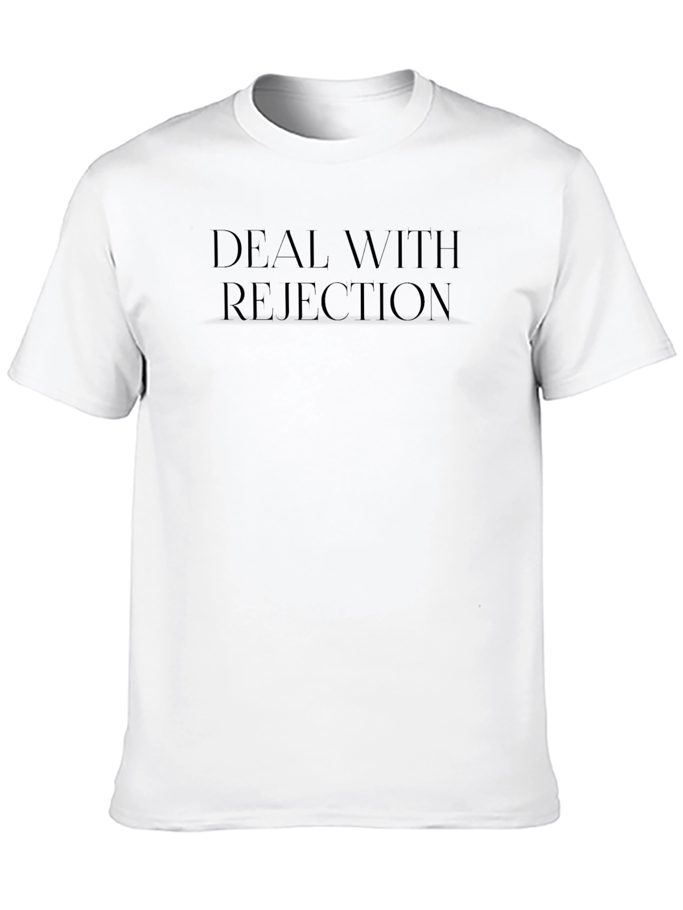 Deal With Rejection Black Graphic Tee
