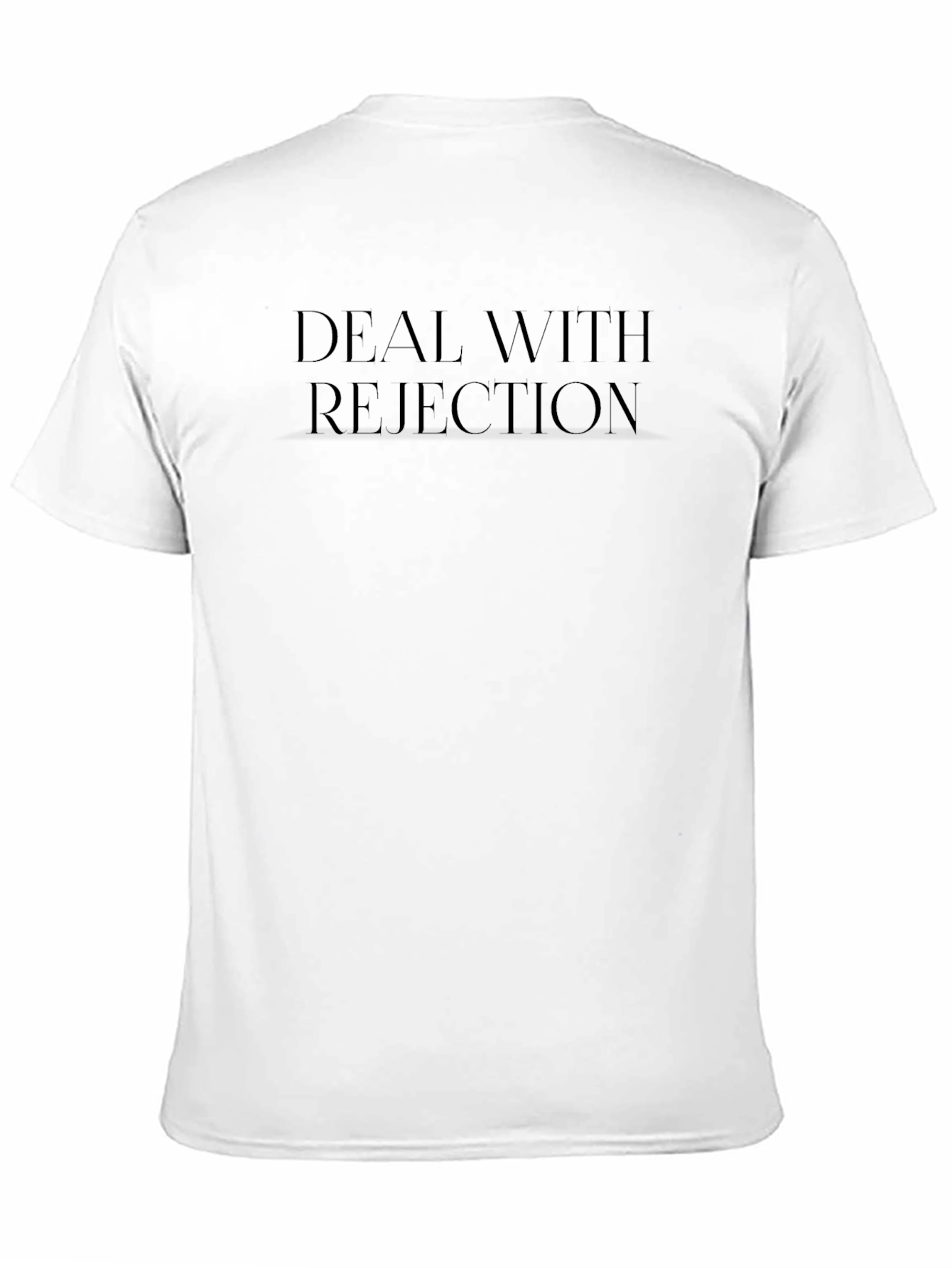 Deal With Rejection Black Graphic Tee