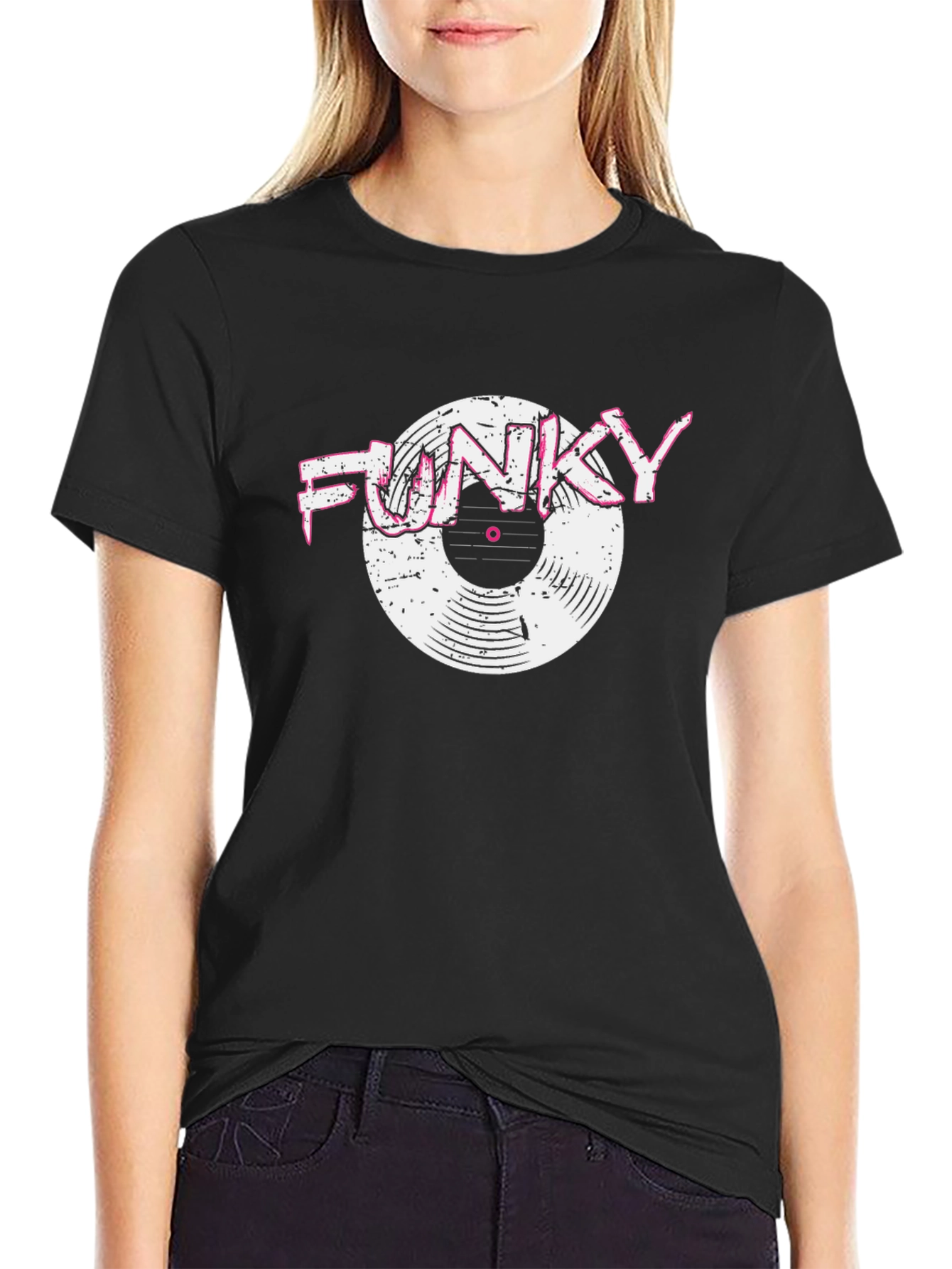 Funky Vinyl Graphic Tee - Retro Music Lover T-Shirt