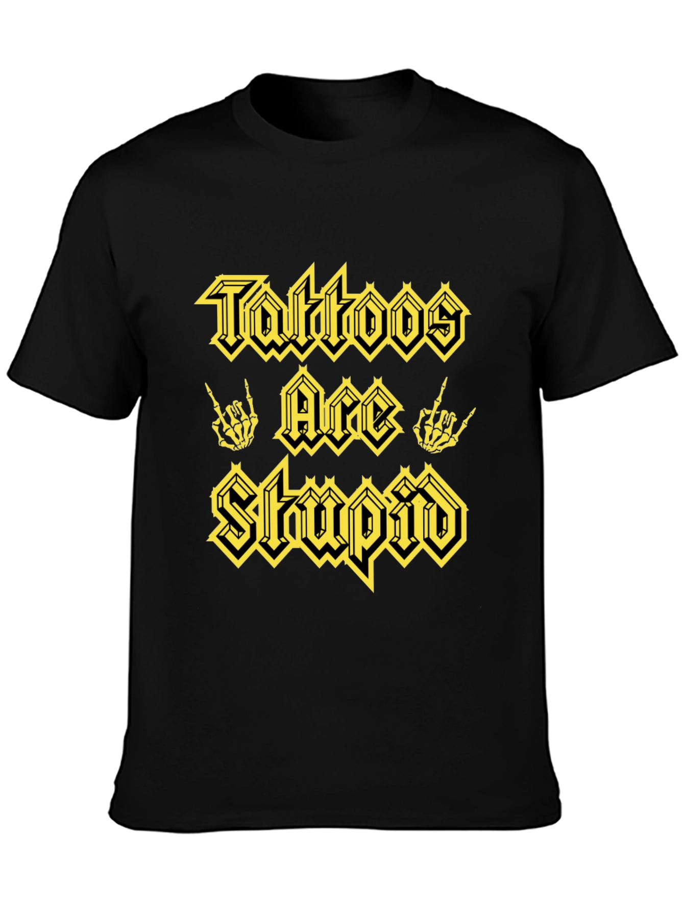Tattoos Are Stupid Graphic Tee - Black
