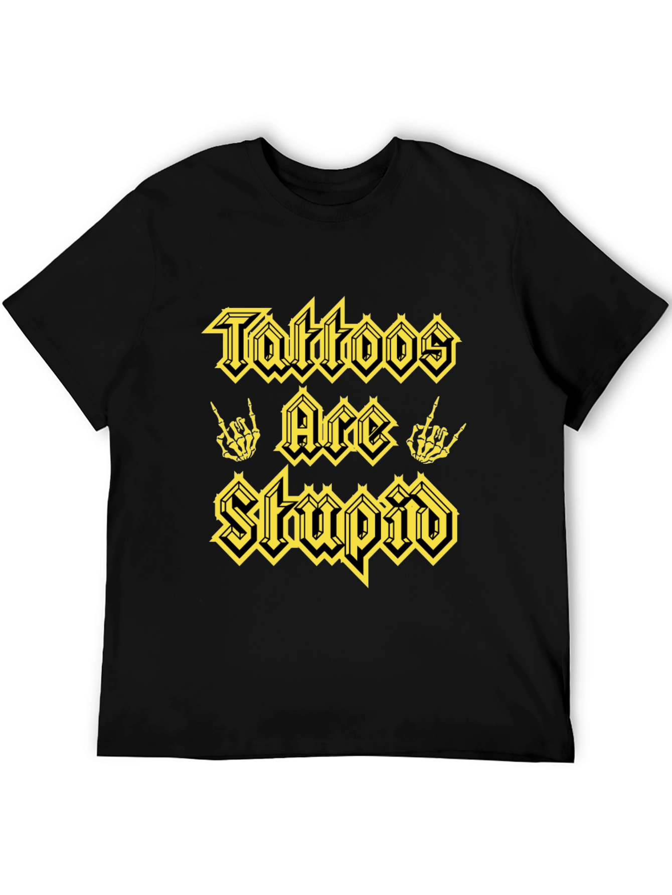 Tattoos Are Stupid Graphic Tee - Black