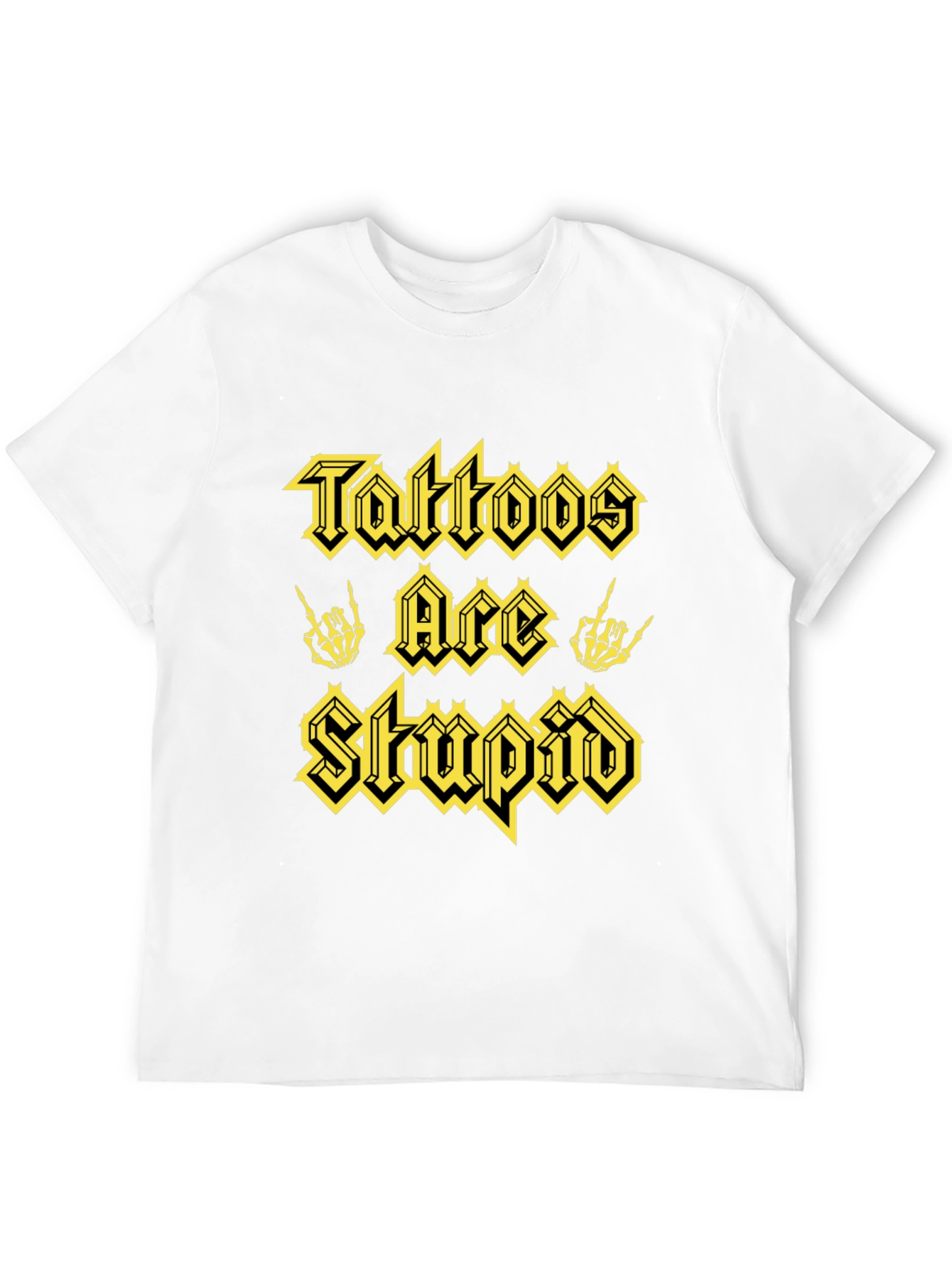 Tattoos Are Stupid Graphic Tee - Black