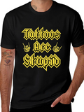 Tattoos Are Stupid Graphic Tee - Black