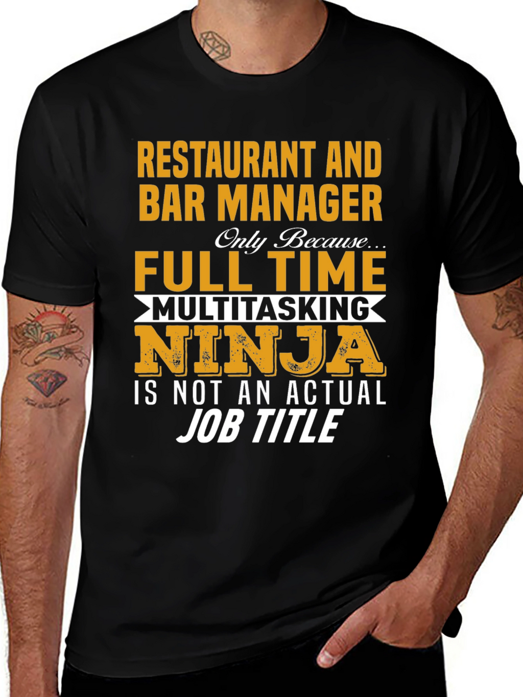 Restaurant & Bar Manager Multitasking Ninja T-Shirt