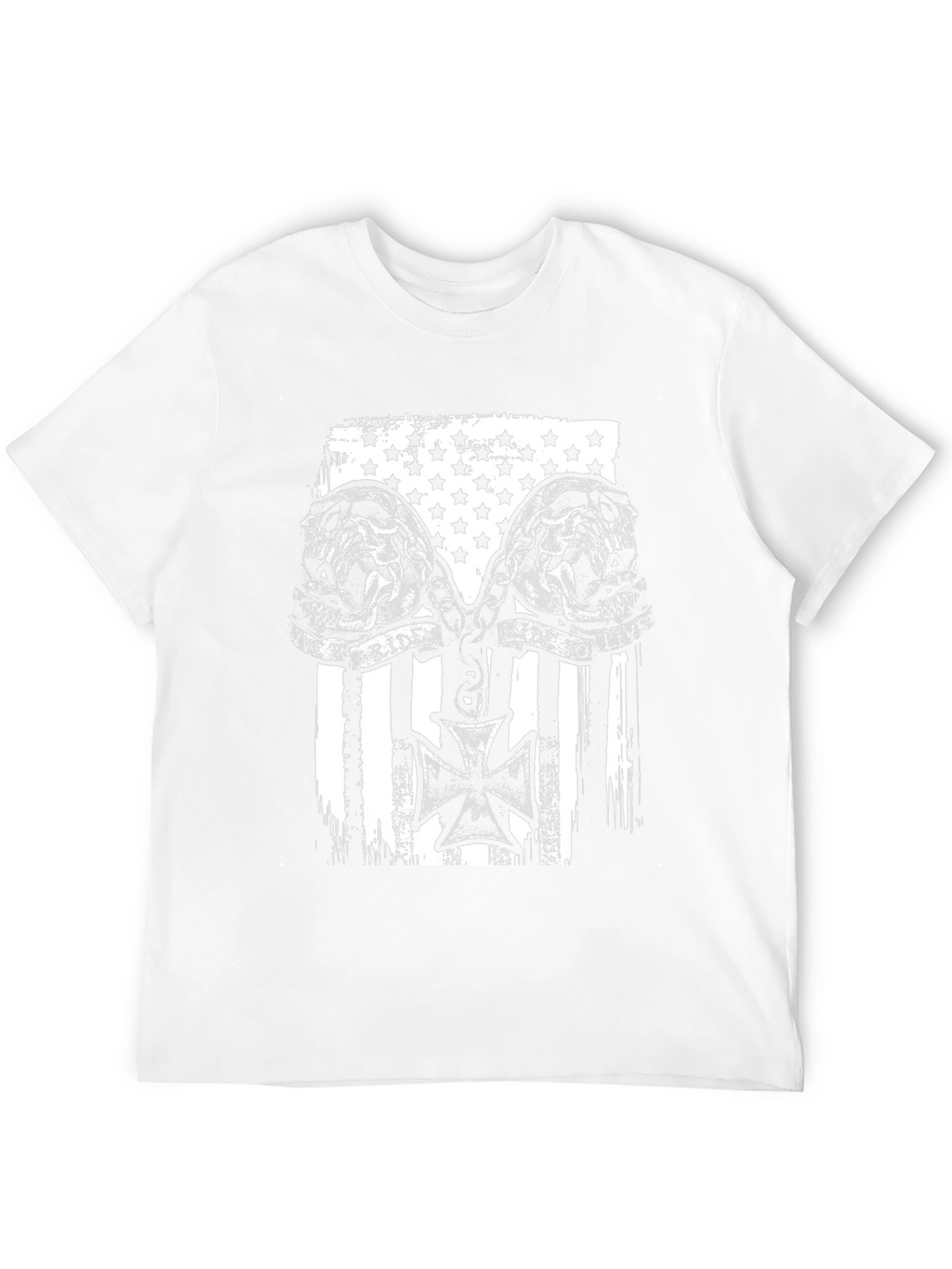 Skull Ride American Flag Graphic Tee