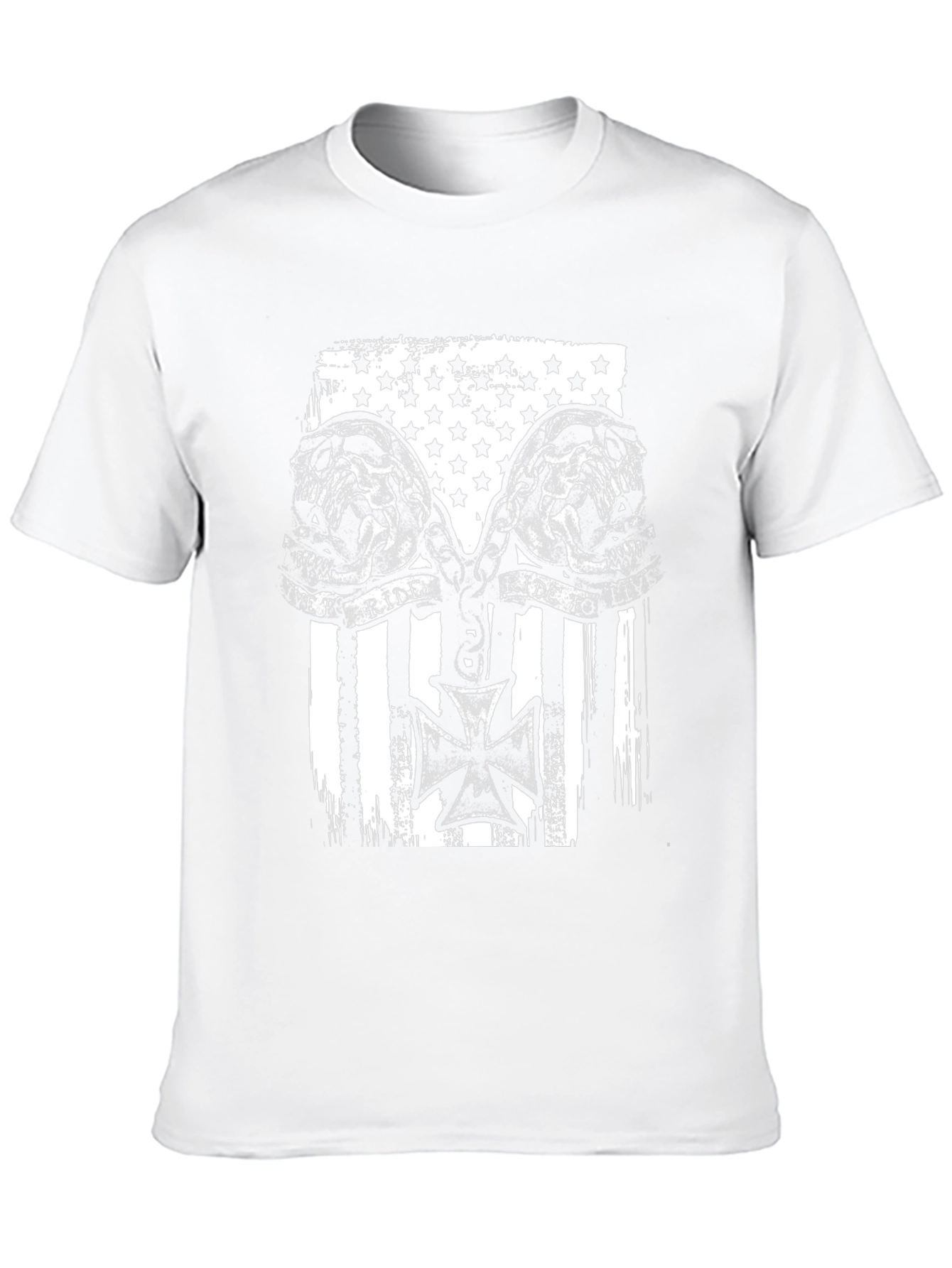 Skull Ride American Flag Graphic Tee