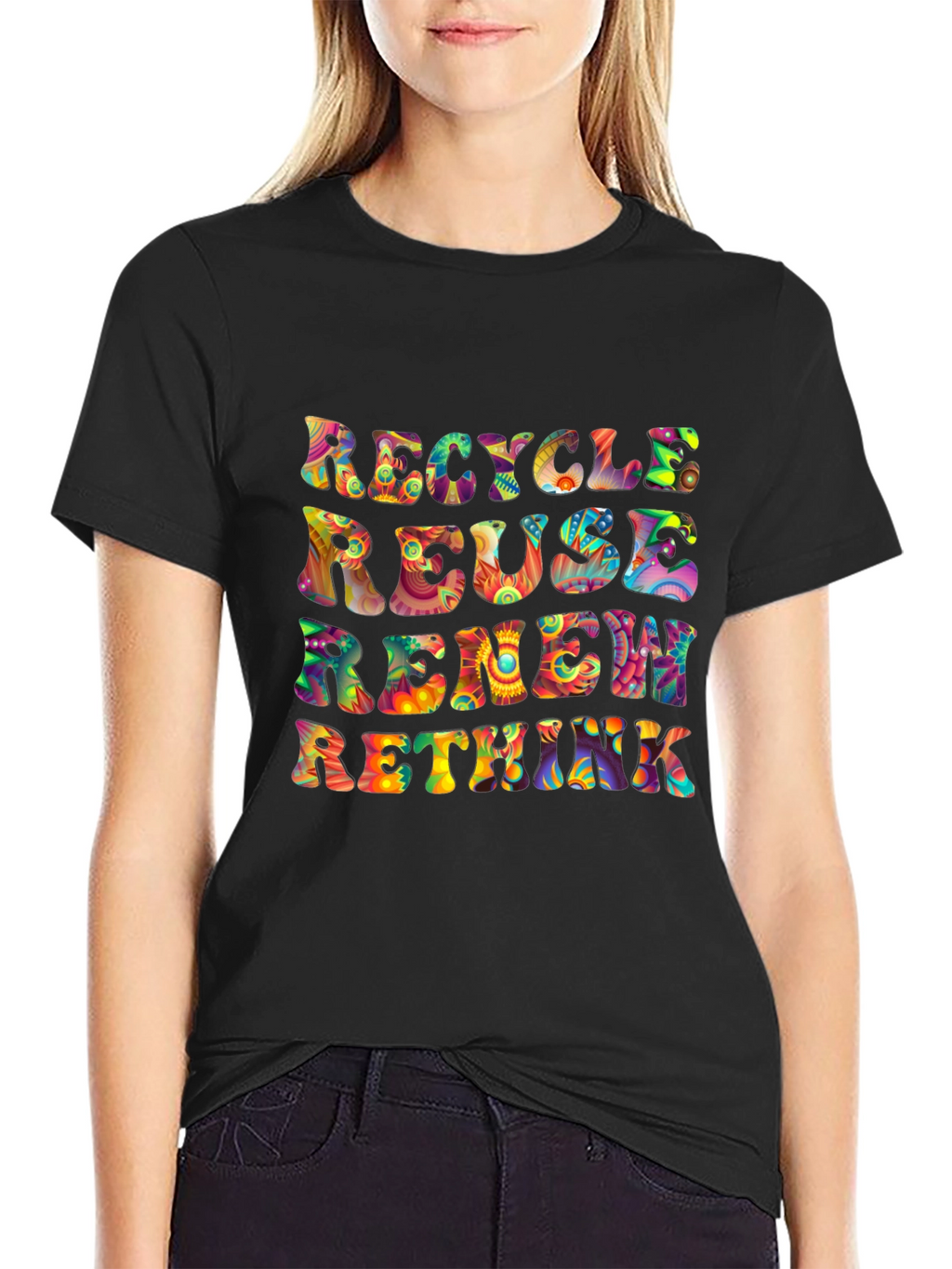 Recycle Reuse Renew Rethink Graphic T-Shirt