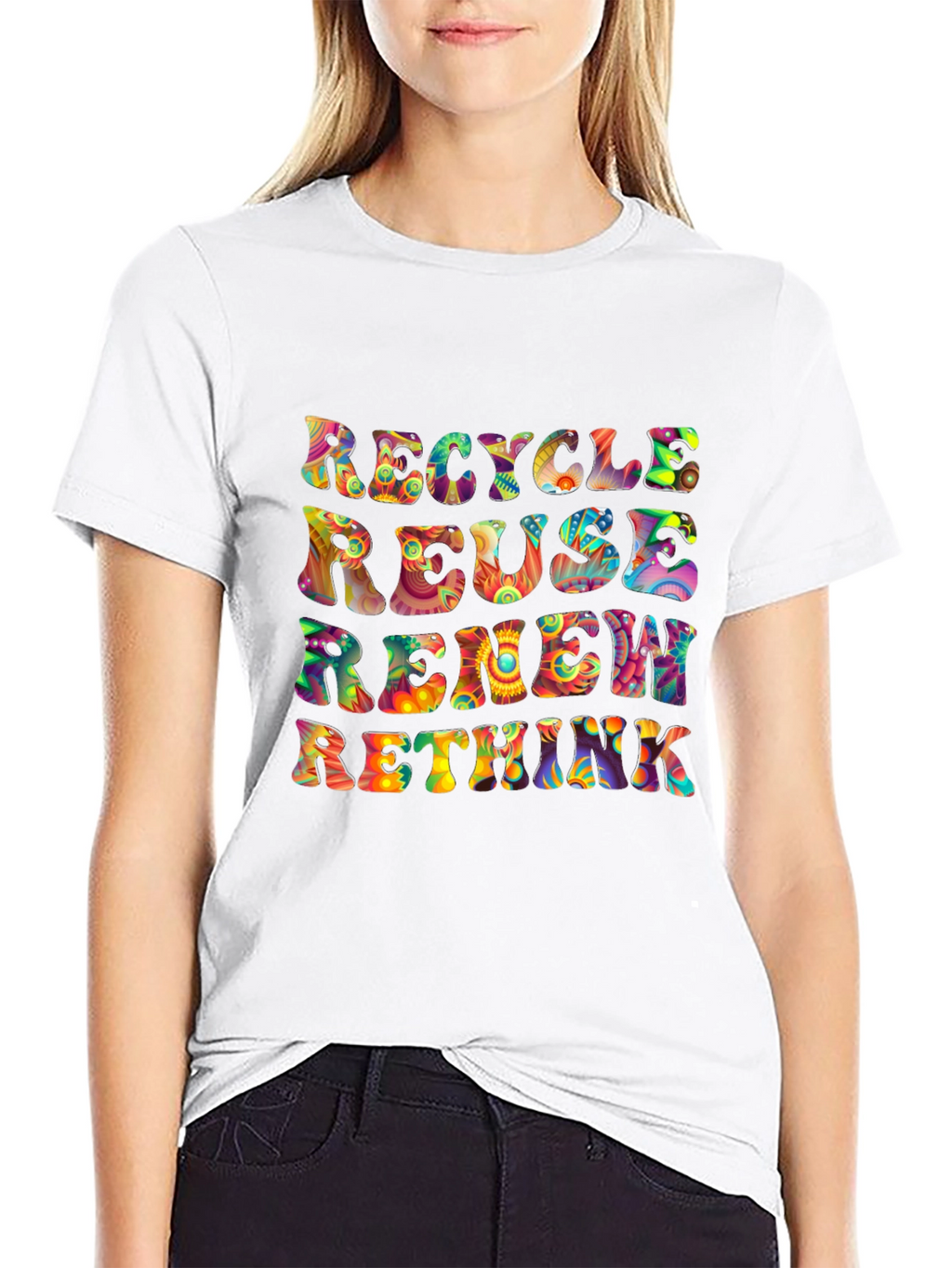 Recycle Reuse Renew Rethink Graphic T-Shirt