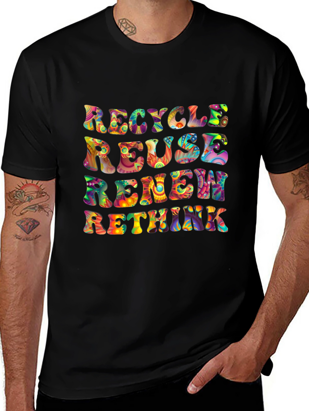 Recycle Reuse Renew Rethink Graphic T-Shirt