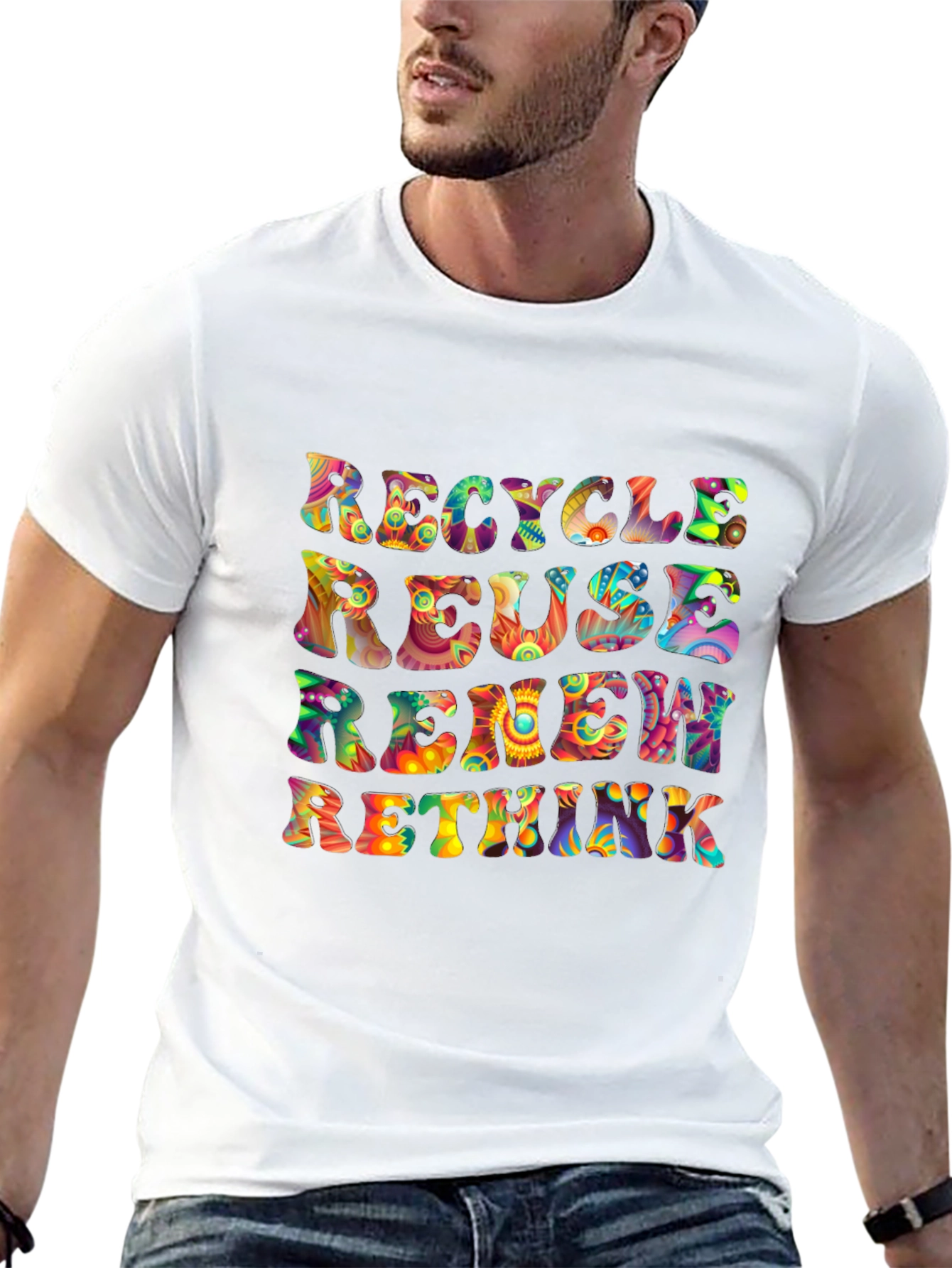 Recycle Reuse Renew Rethink Graphic T-Shirt
