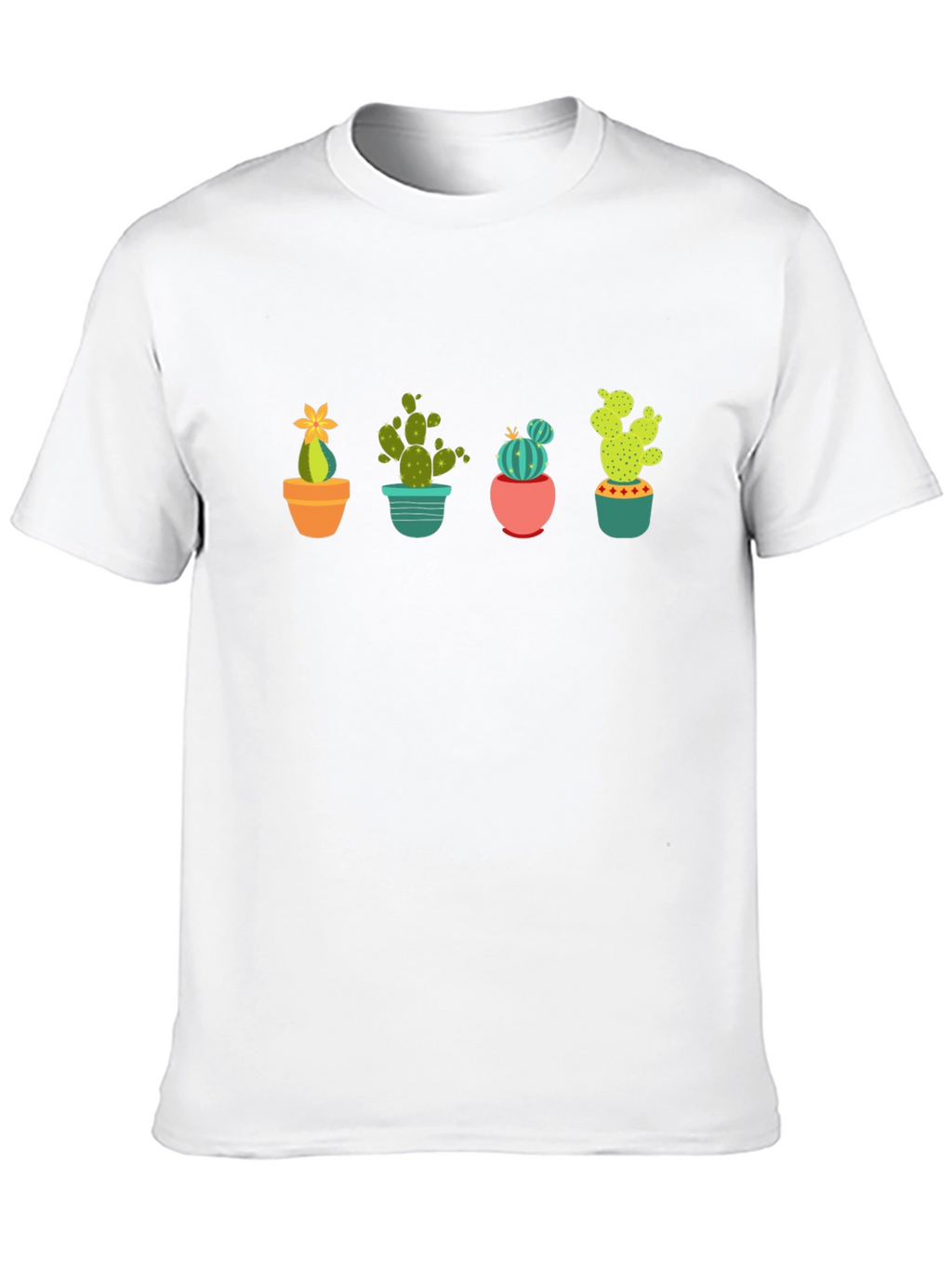 Cactus Pot Plant Graphic Print T-Shirt