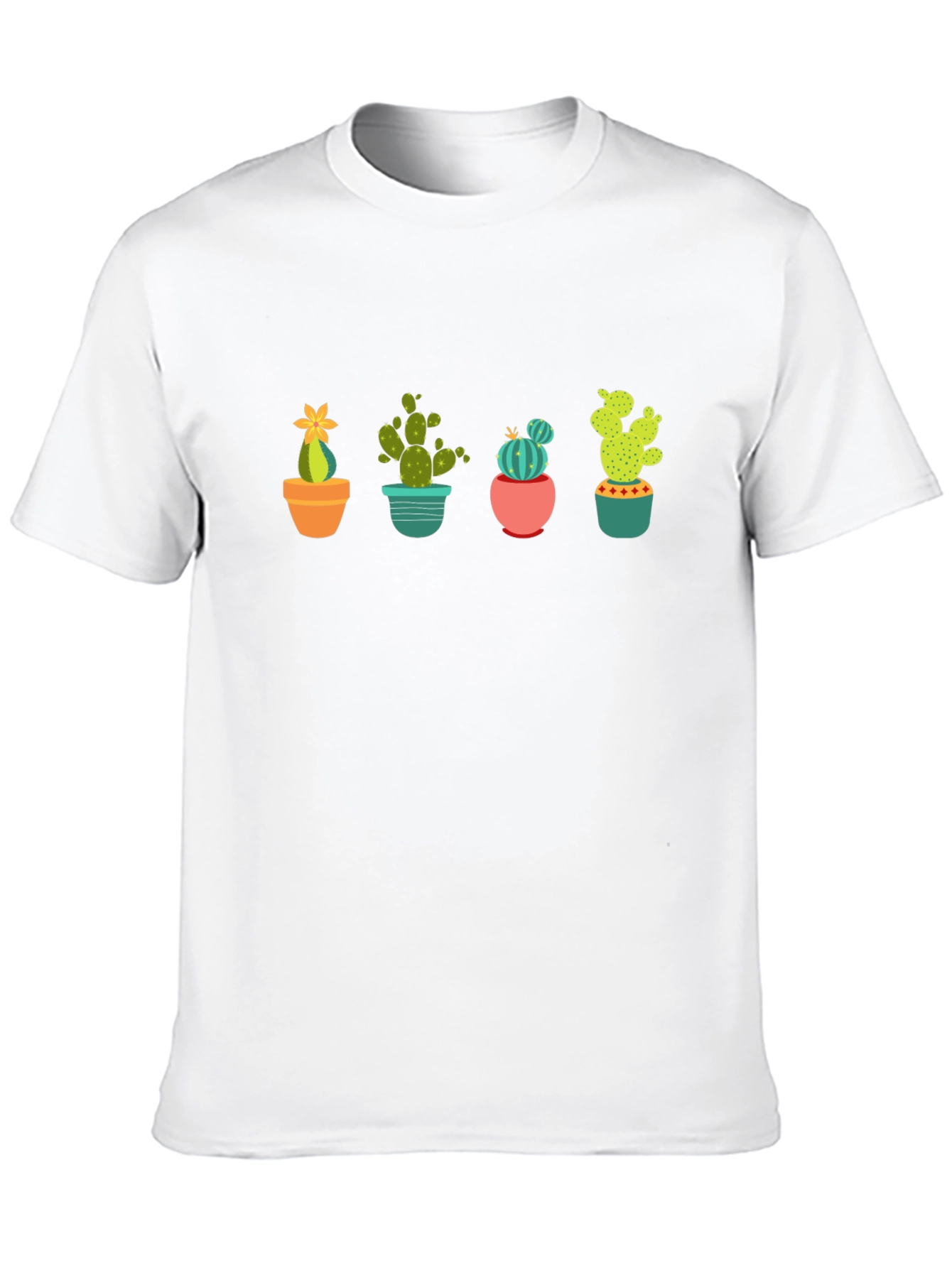 Cactus Pot Plant Graphic Print T-Shirt