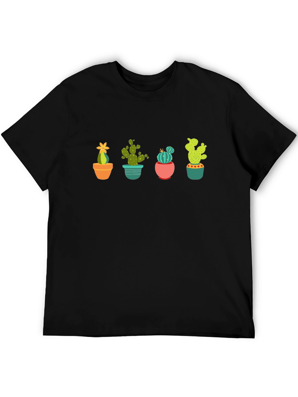 Cactus Pot Plant Graphic Print T-Shirt
