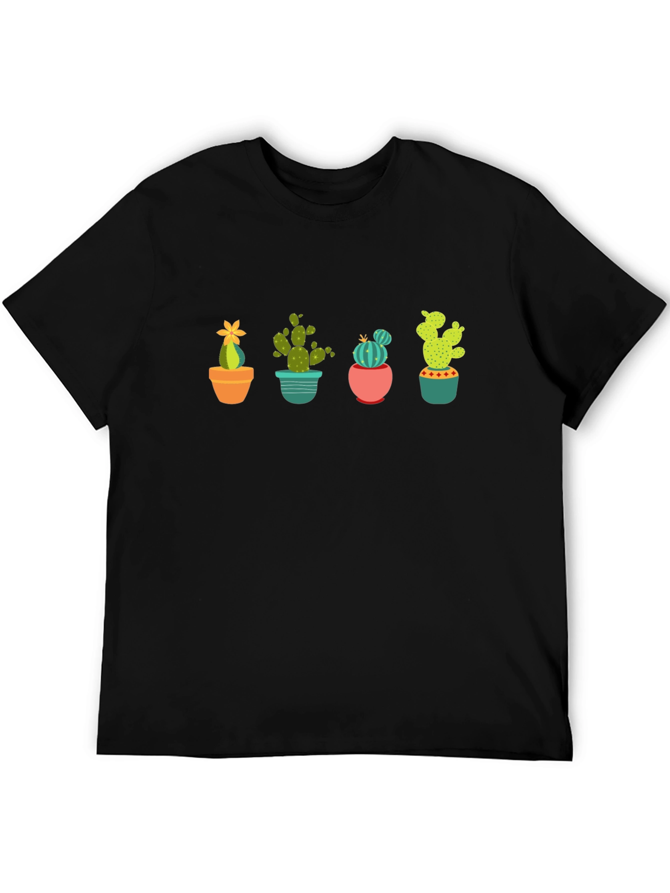 Cactus Pot Plant Graphic Print T-Shirt
