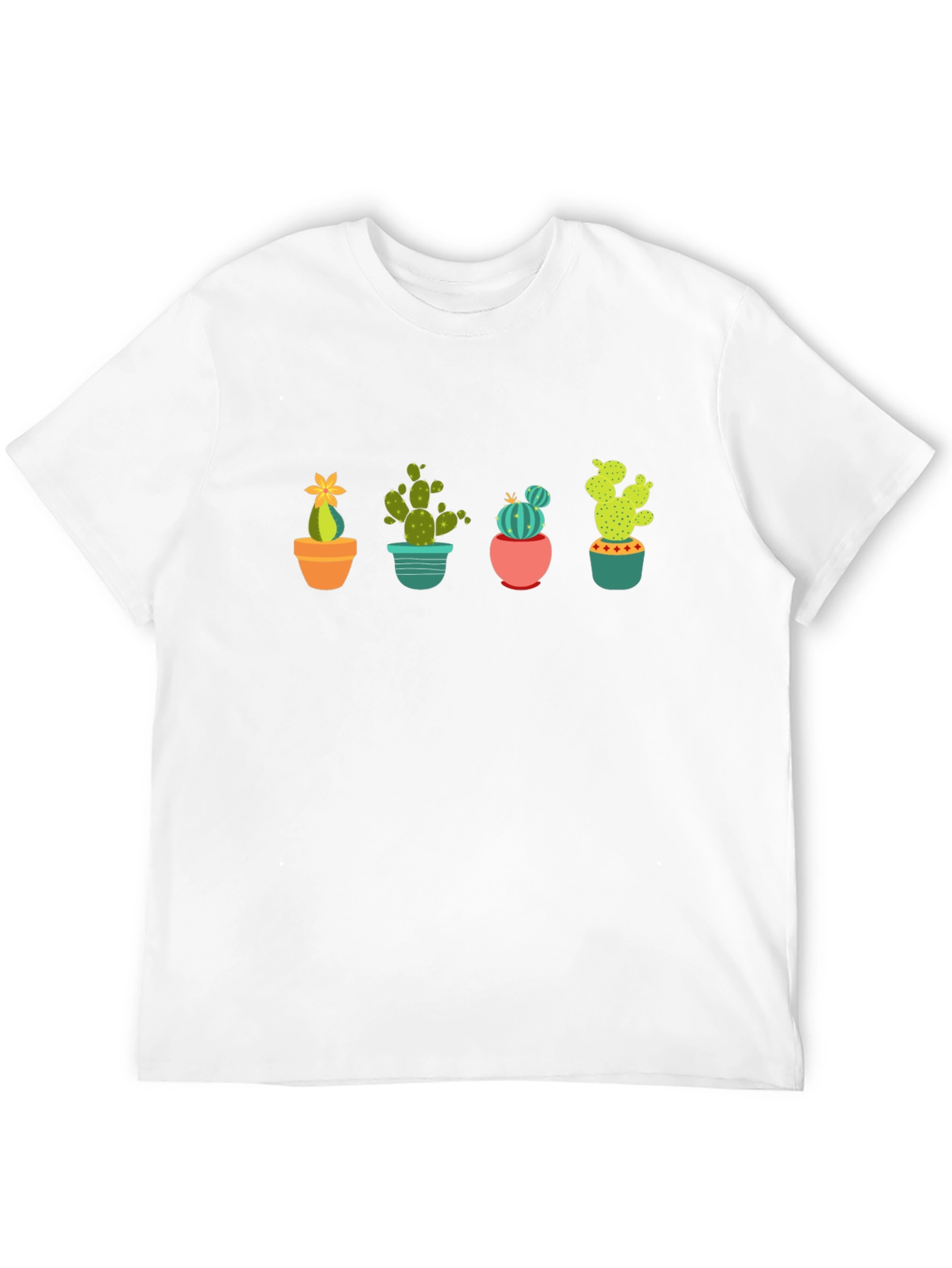Cactus Pot Plant Graphic Print T-Shirt