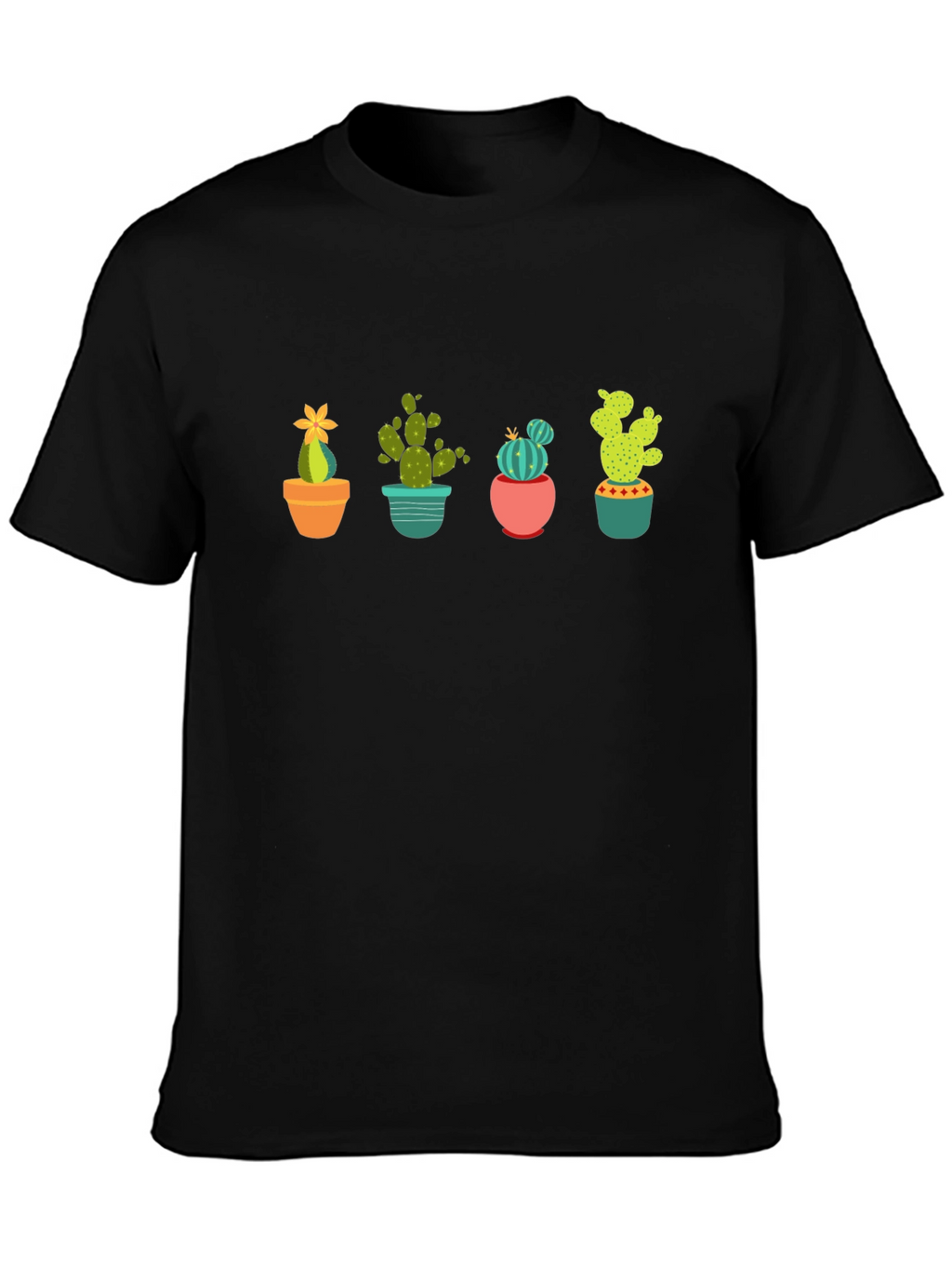 Cactus Pot Plant Graphic Print T-Shirt
