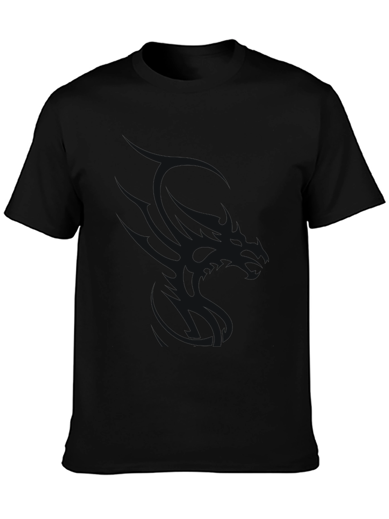 Mens Black Crew Neck Short Sleeve T-Shirt