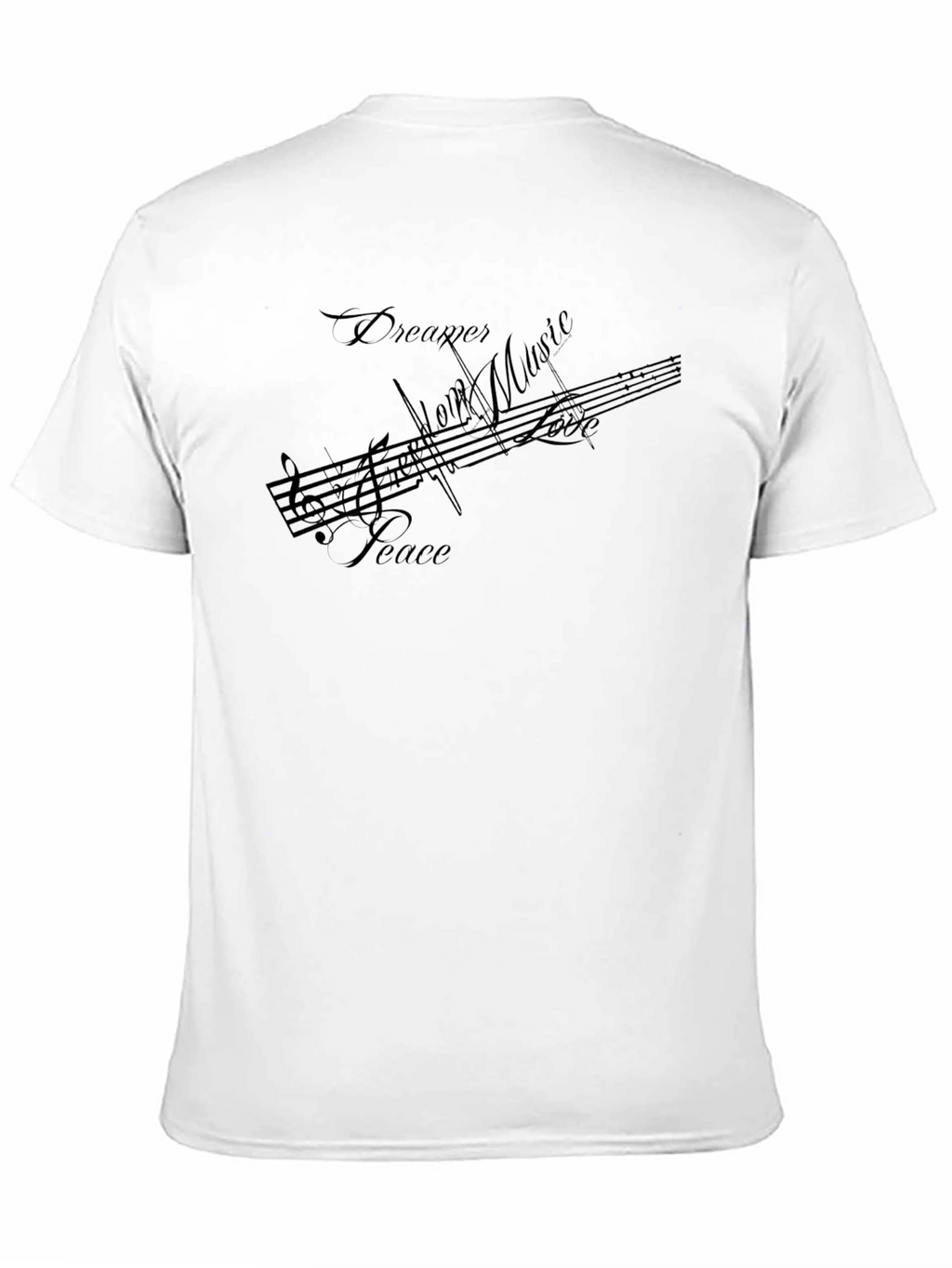 Dreamer Music Peace Black Graphic Tee