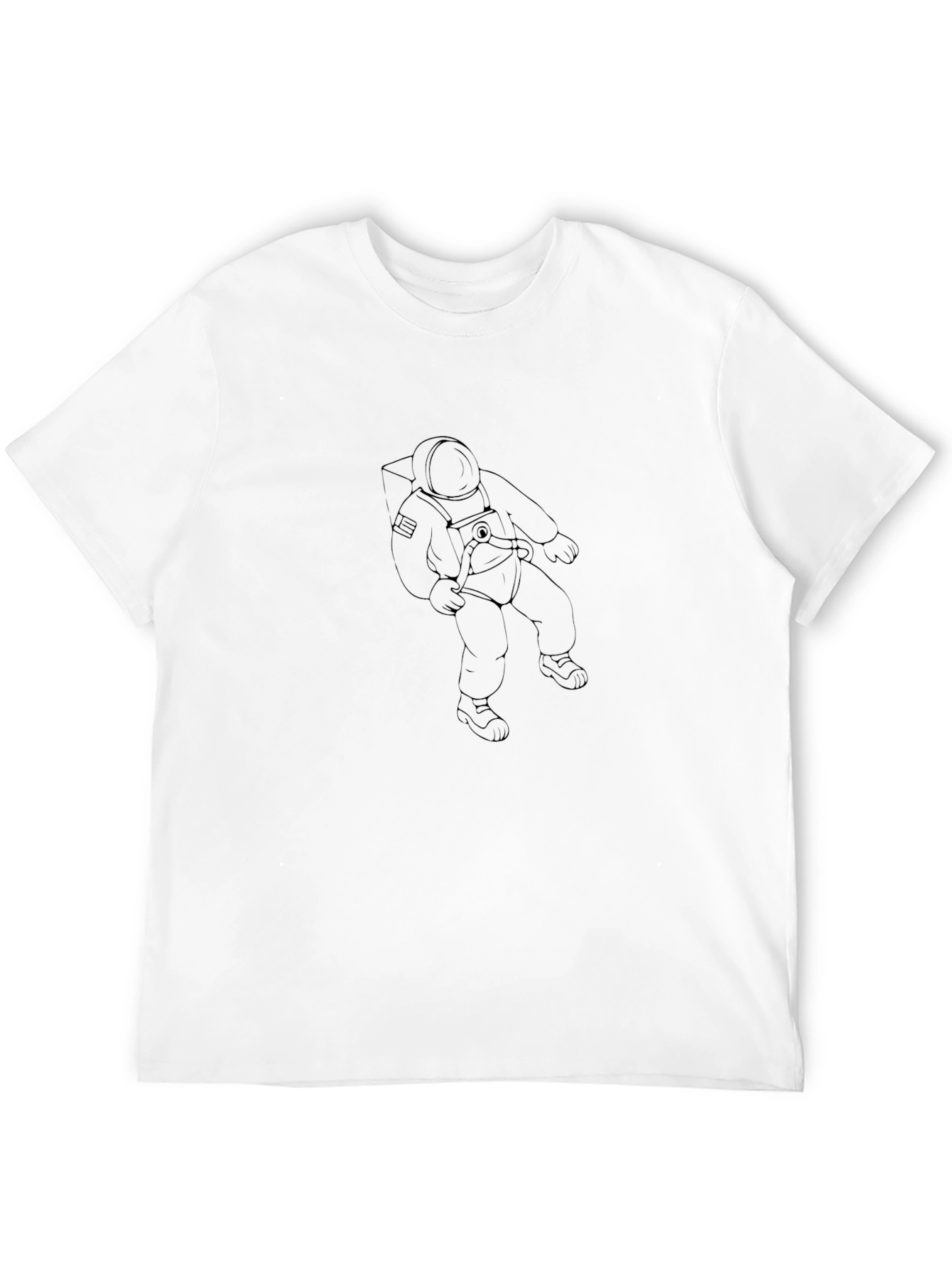 Astronaut Graphic Tee - Black Casual T-Shirt