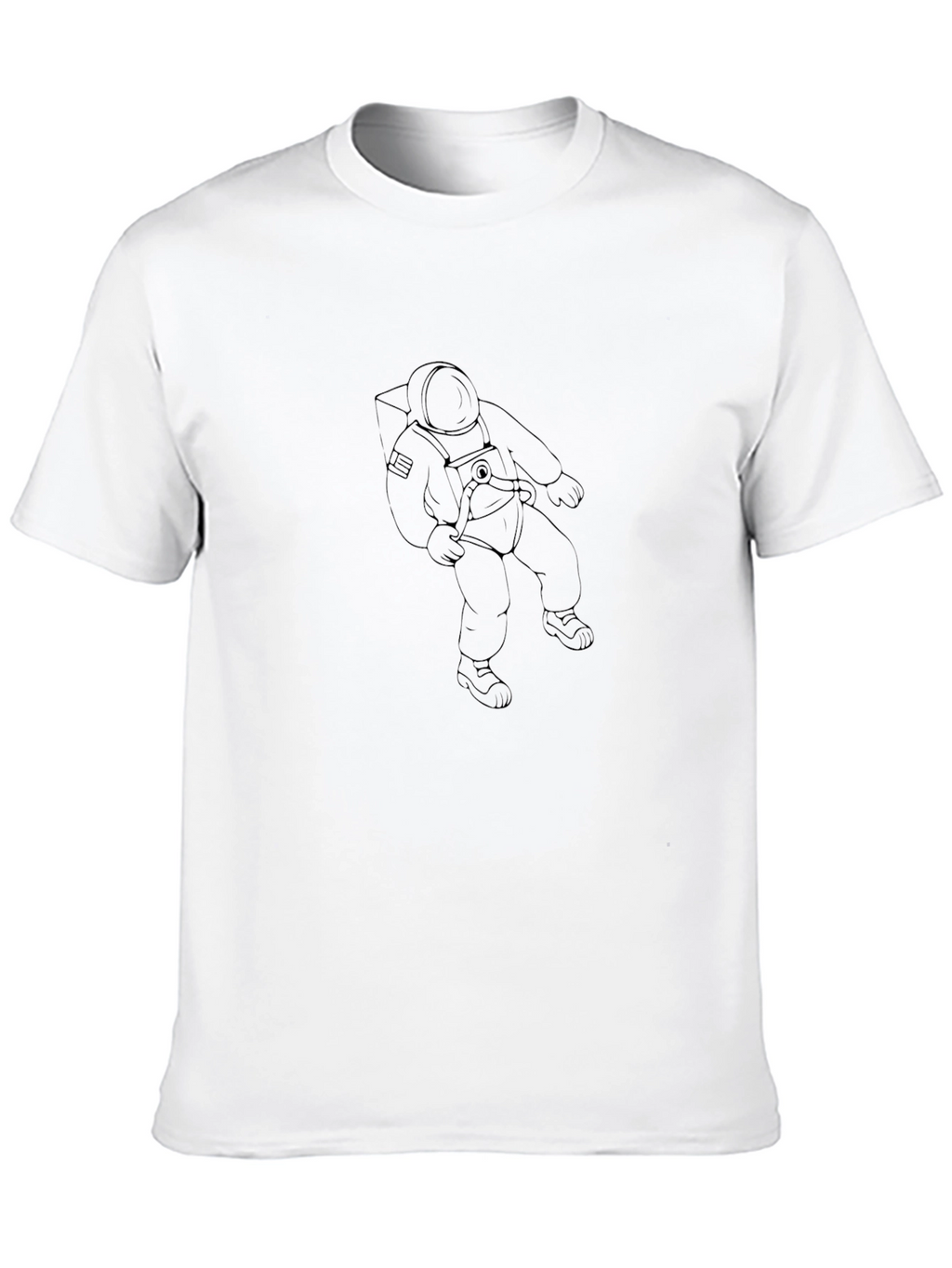 Astronaut Graphic Tee - Black Casual T-Shirt