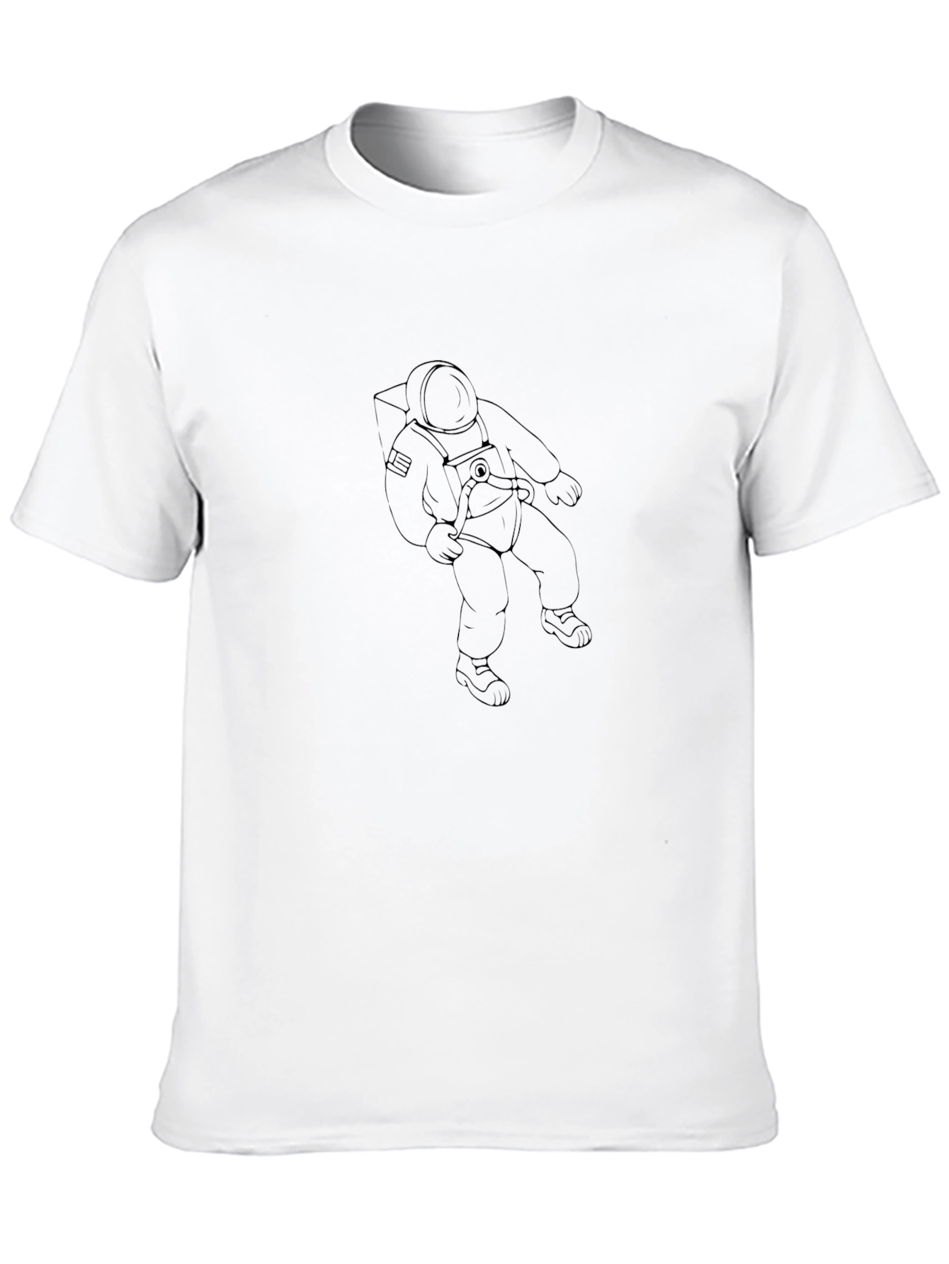 Astronaut Graphic Tee - Black Casual T-Shirt