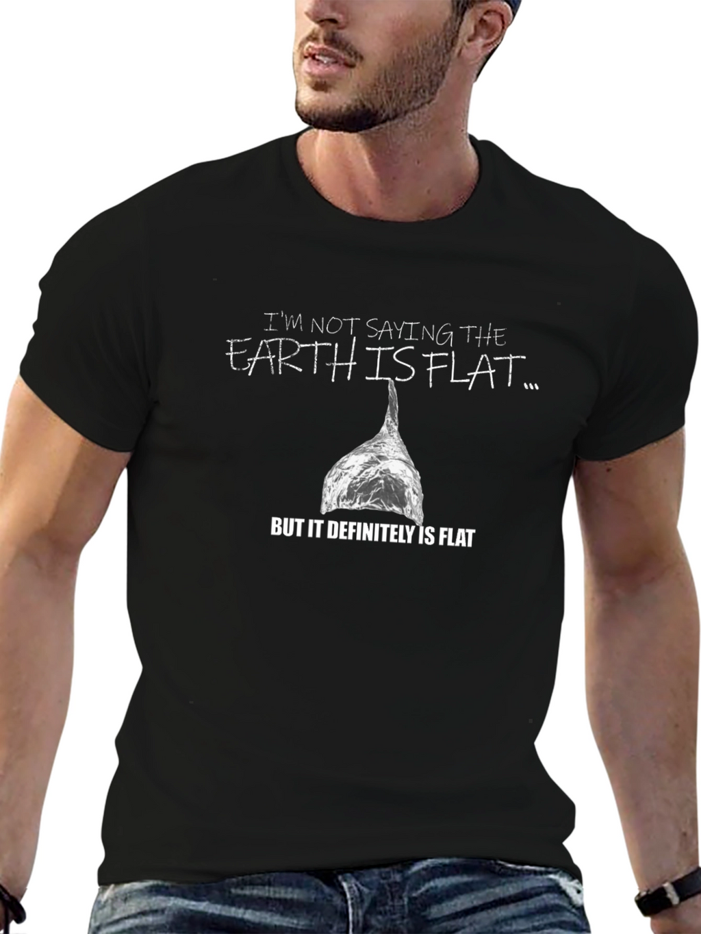Flat Earth Conspiracy Theory Graphic T-Shirt
