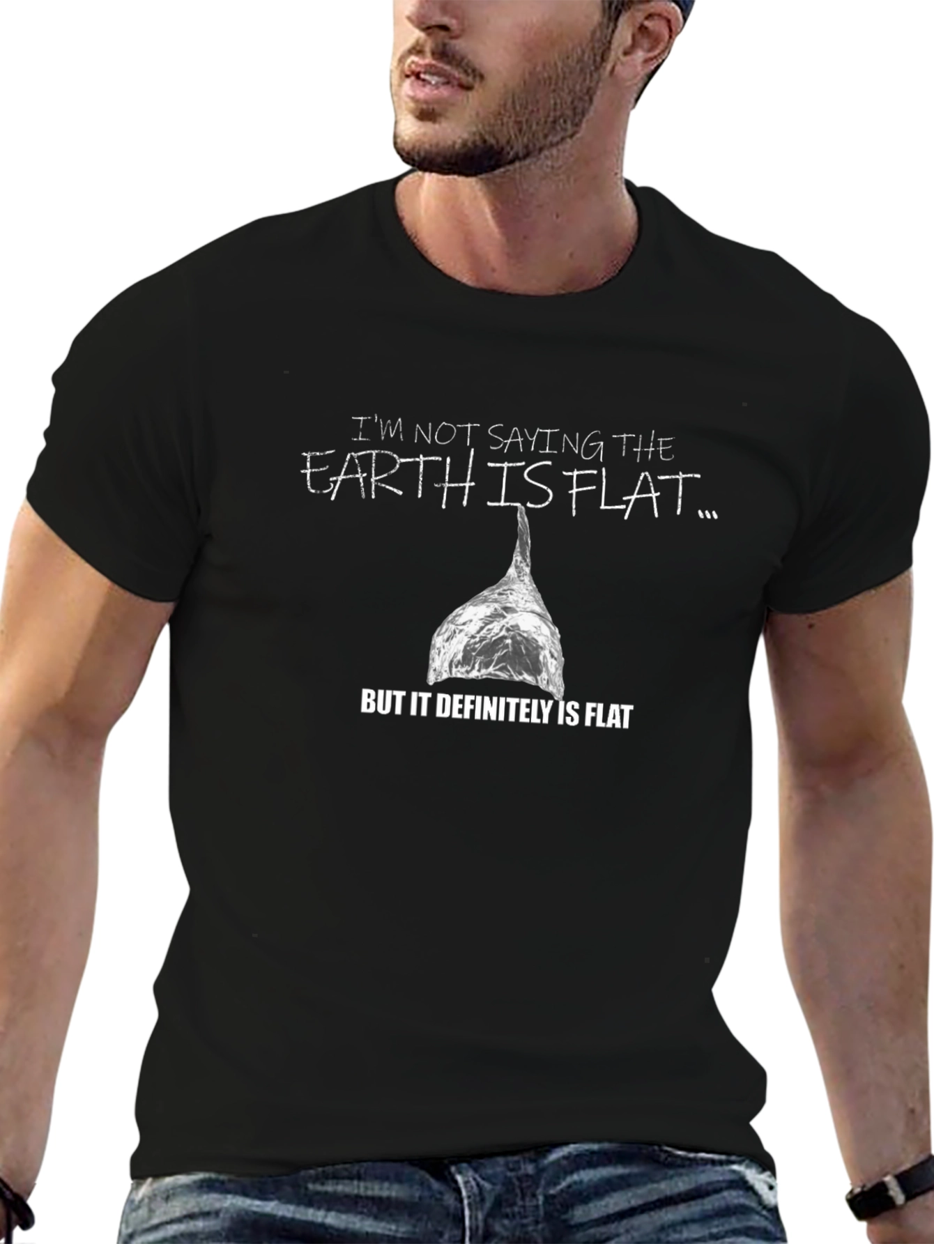 Flat Earth Conspiracy Theory Graphic T-Shirt